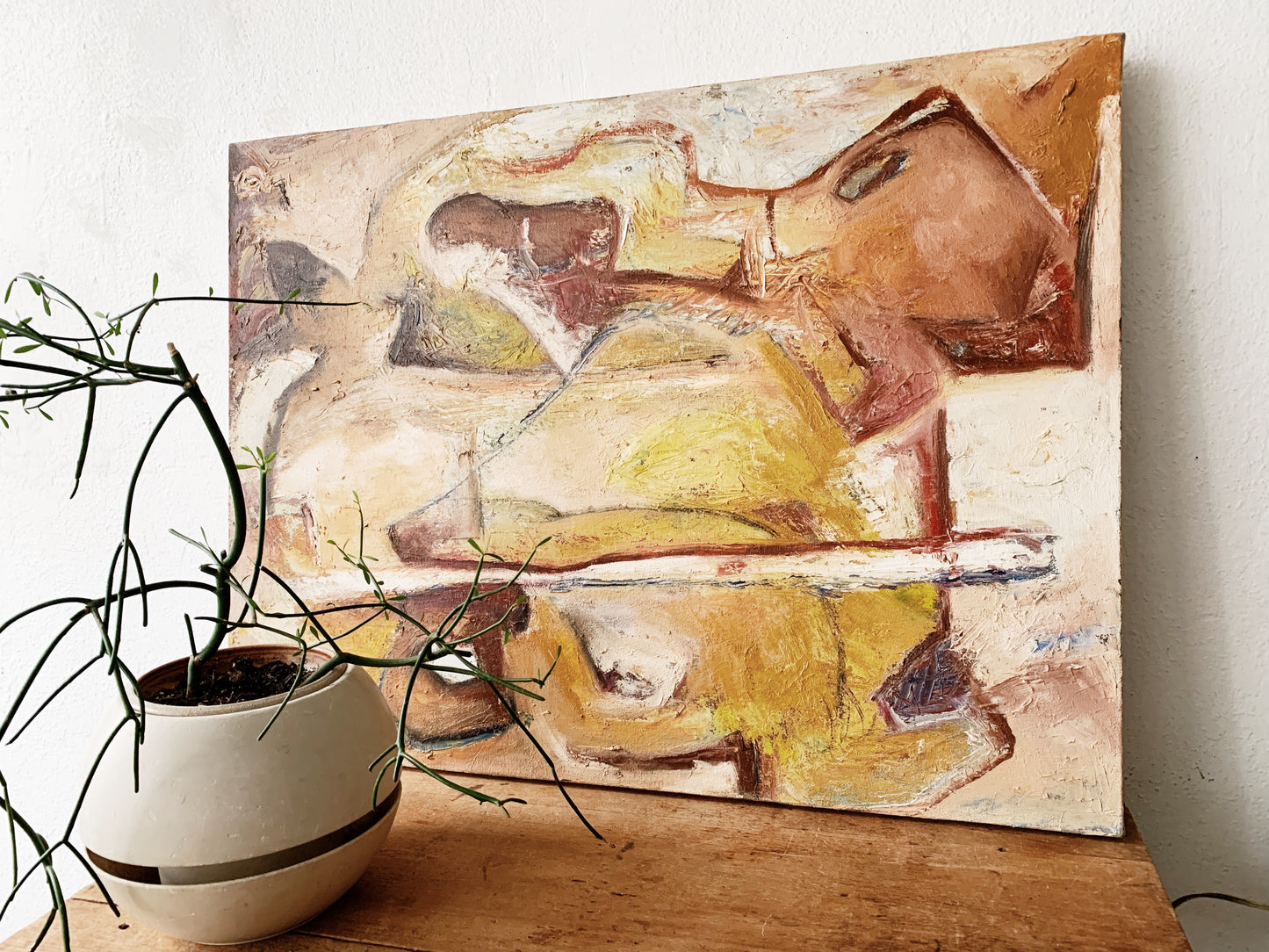 Vintage Original Oil Abstract Painting