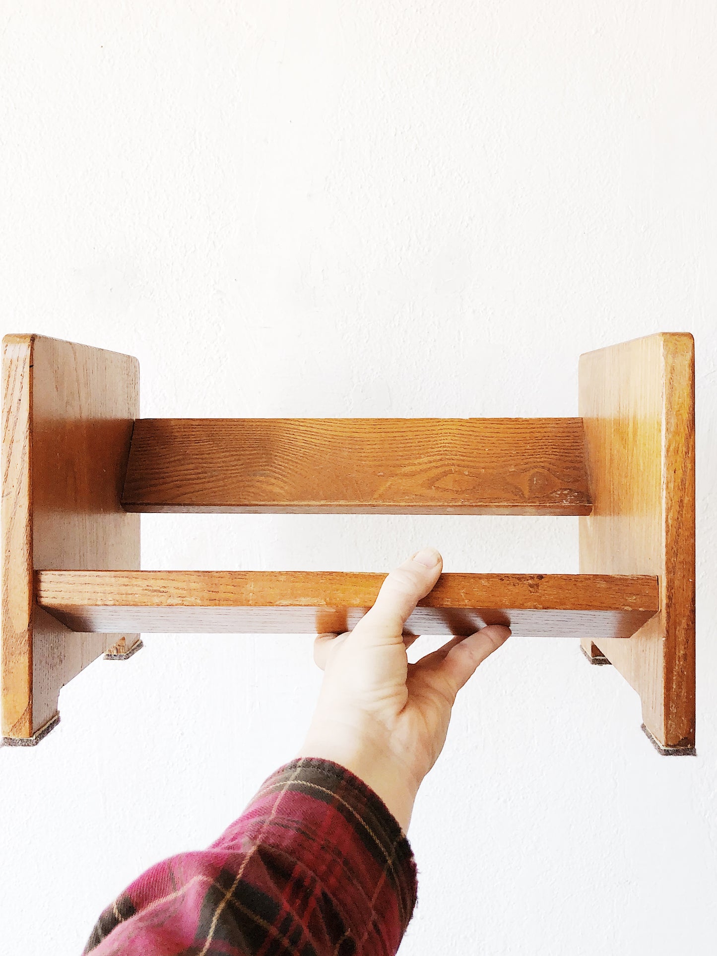 Vintage Oak Book Rack