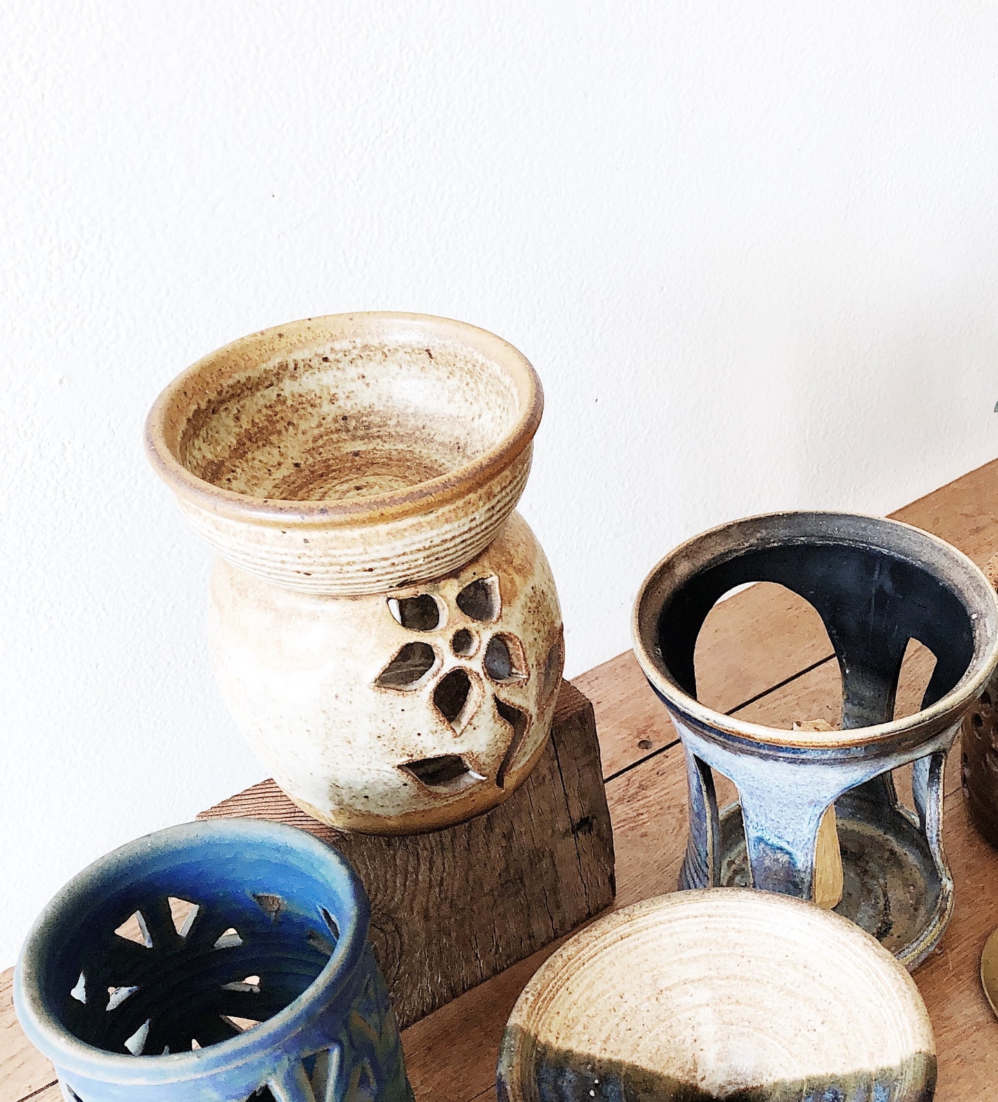 Vintage Stoneware Luminary