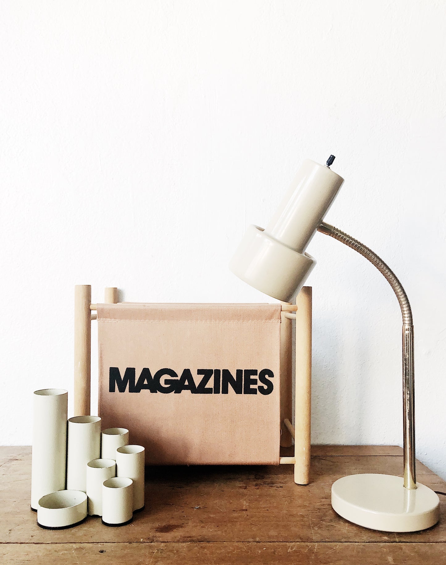 Vintage Enamel Desk Organizer