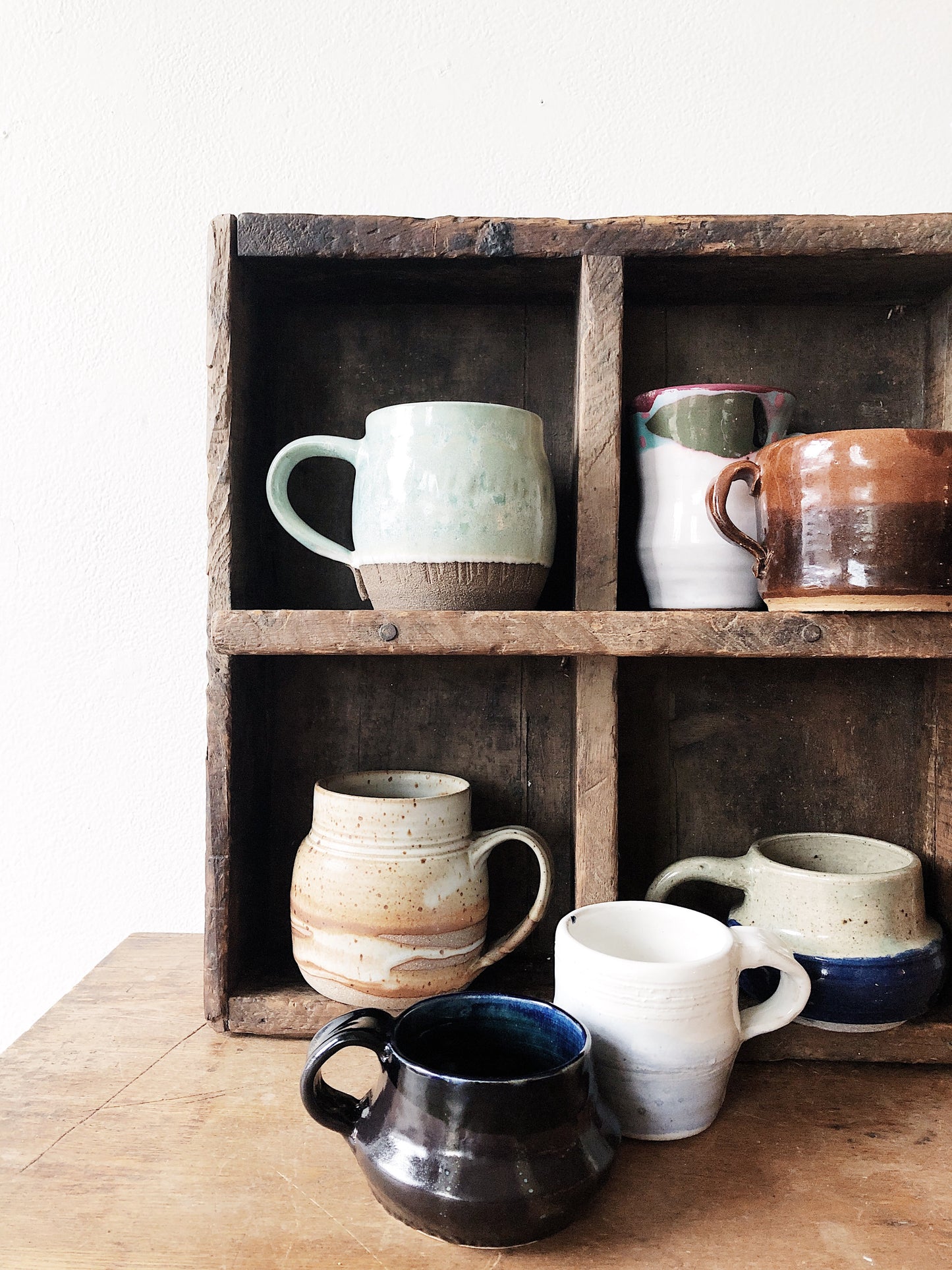 Primitive Divided Wood Caddy