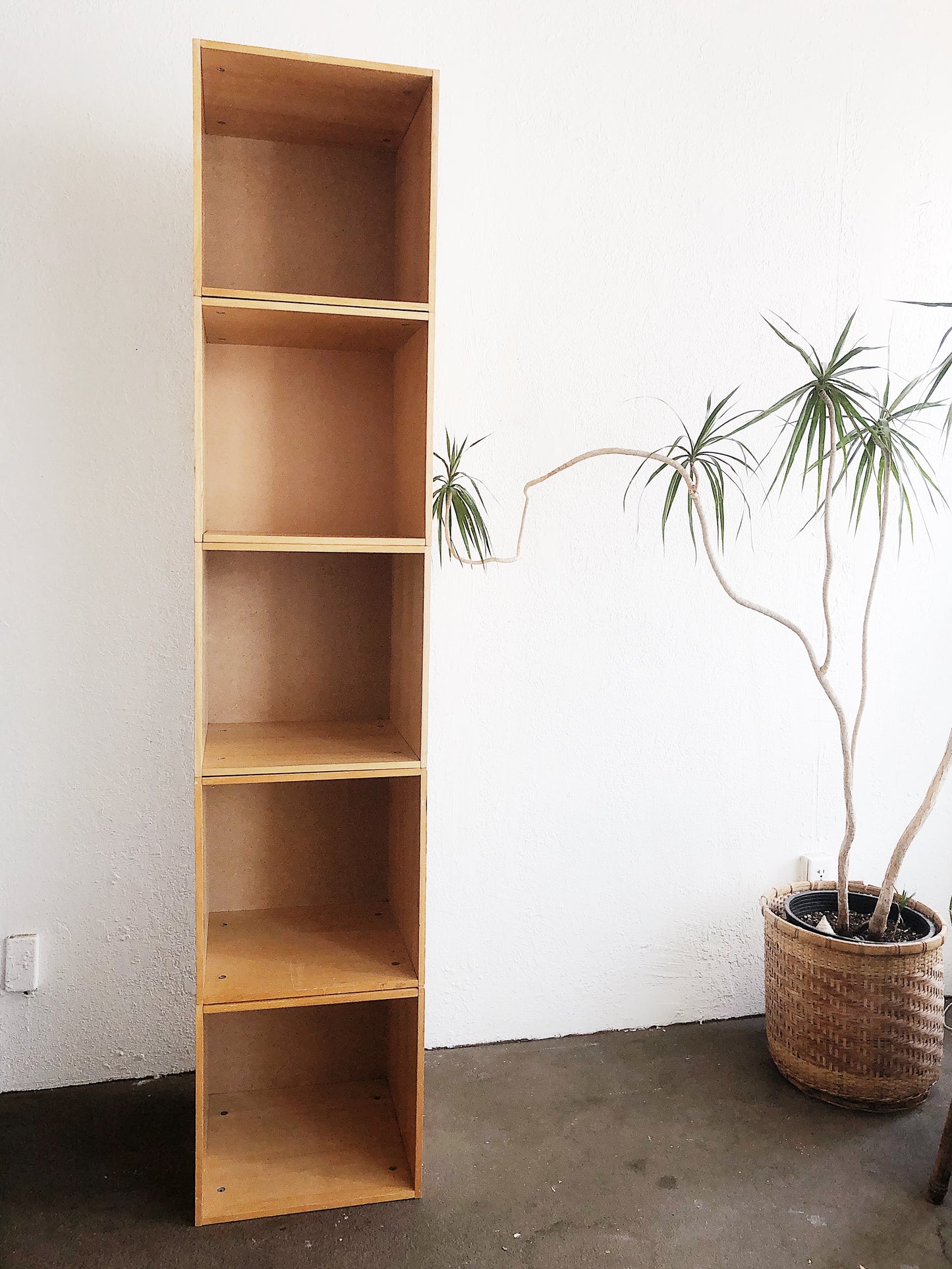 Blond Wood Storage Cube