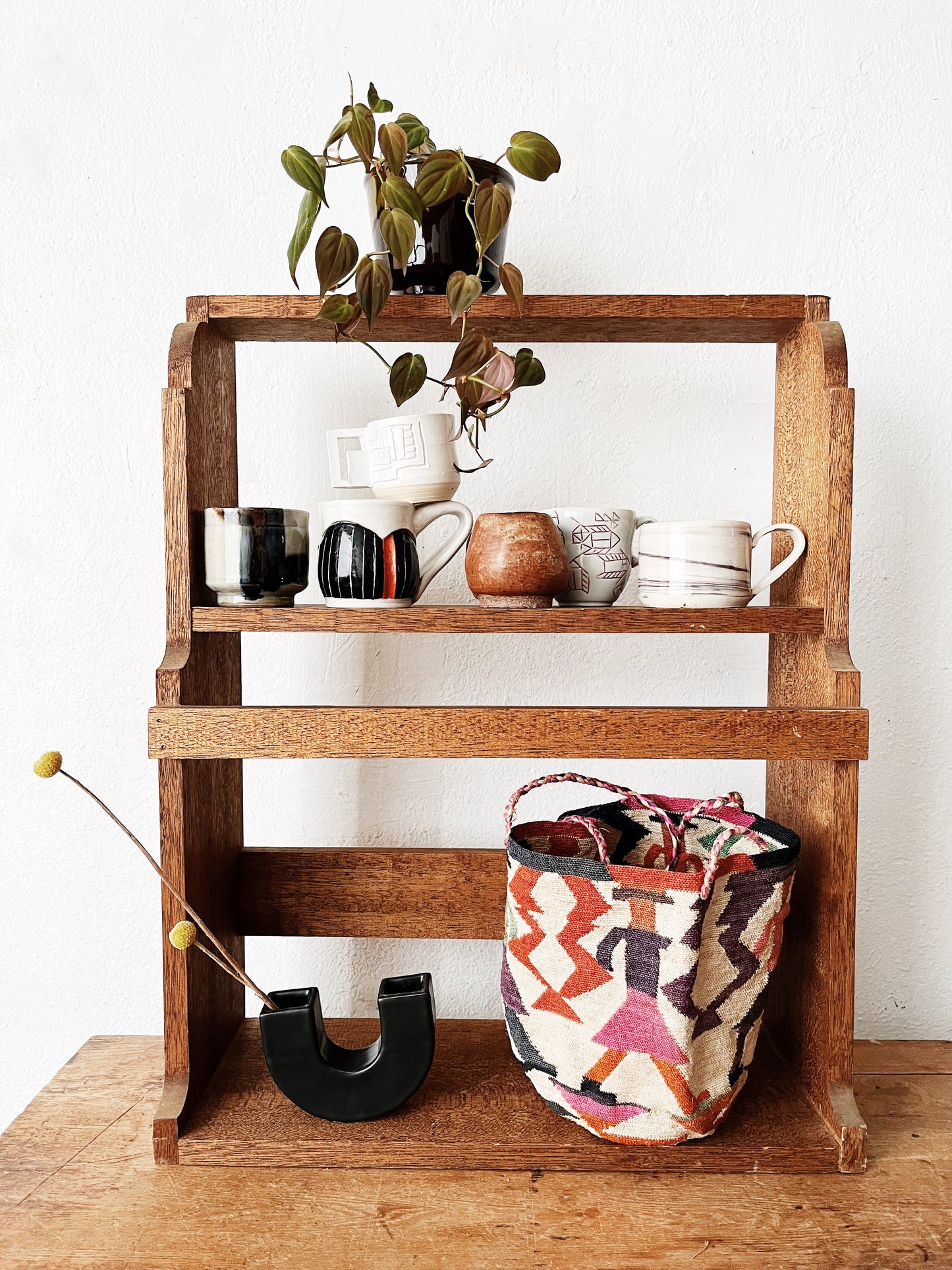 Vintage Wood Wall Shelf