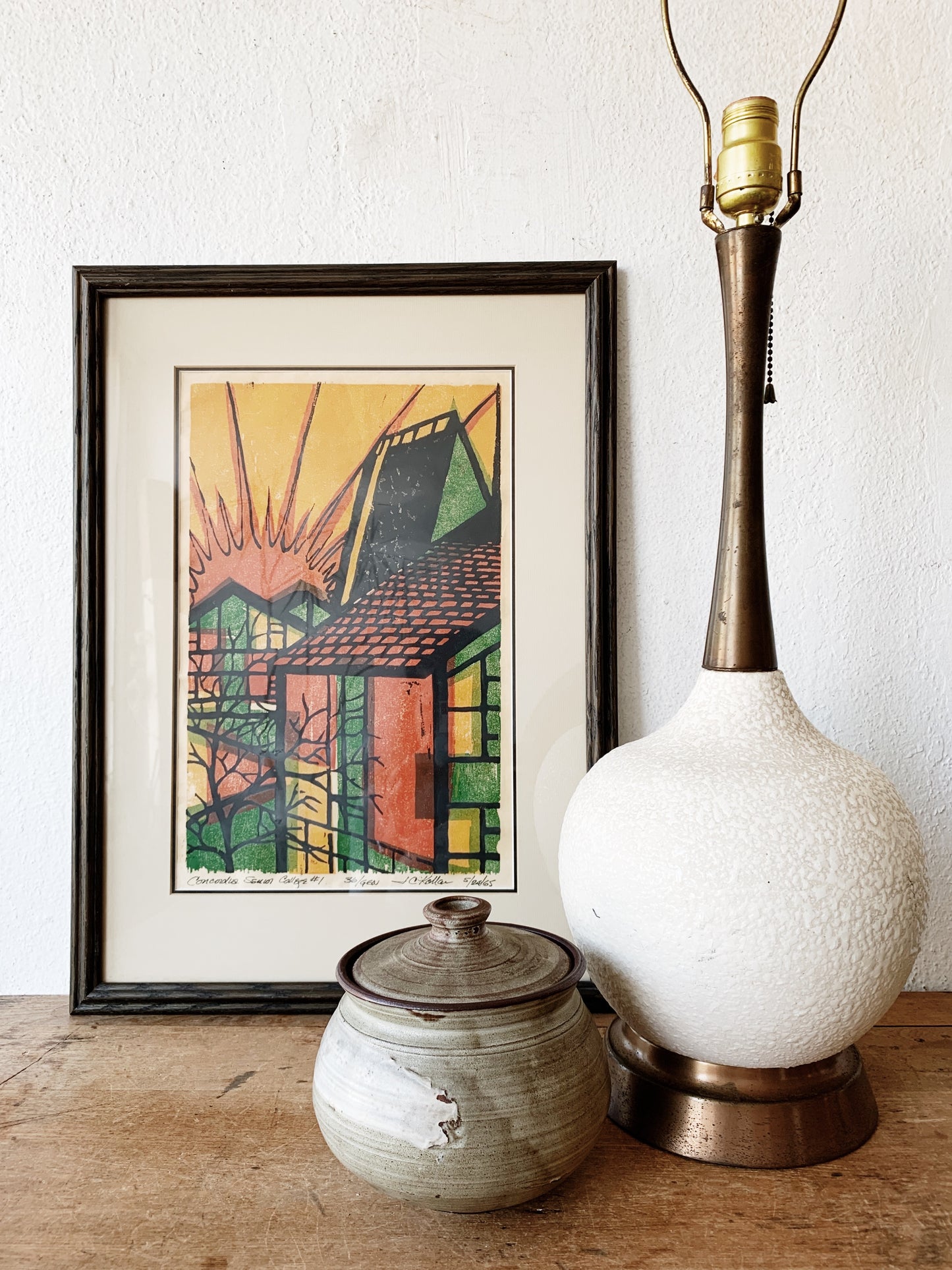 Original 1960’s Framed Block Print