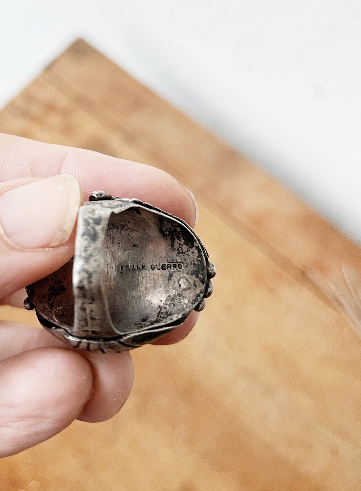 RESERVED Vintage Frank Guerro Turquoise Ring