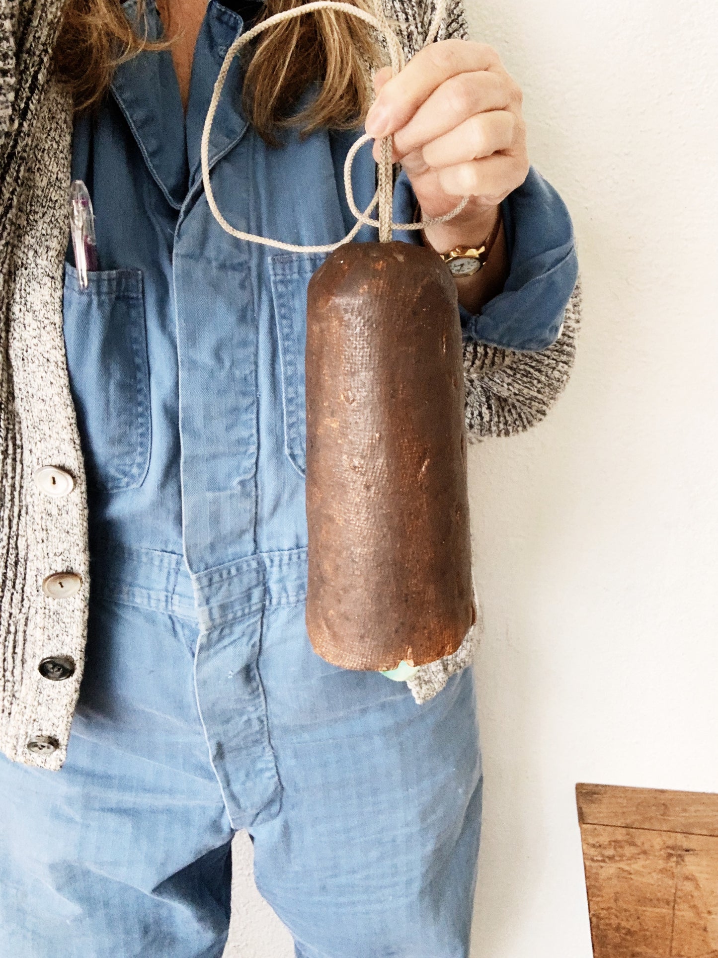 Large Vintage Handmade Ceramic Bell