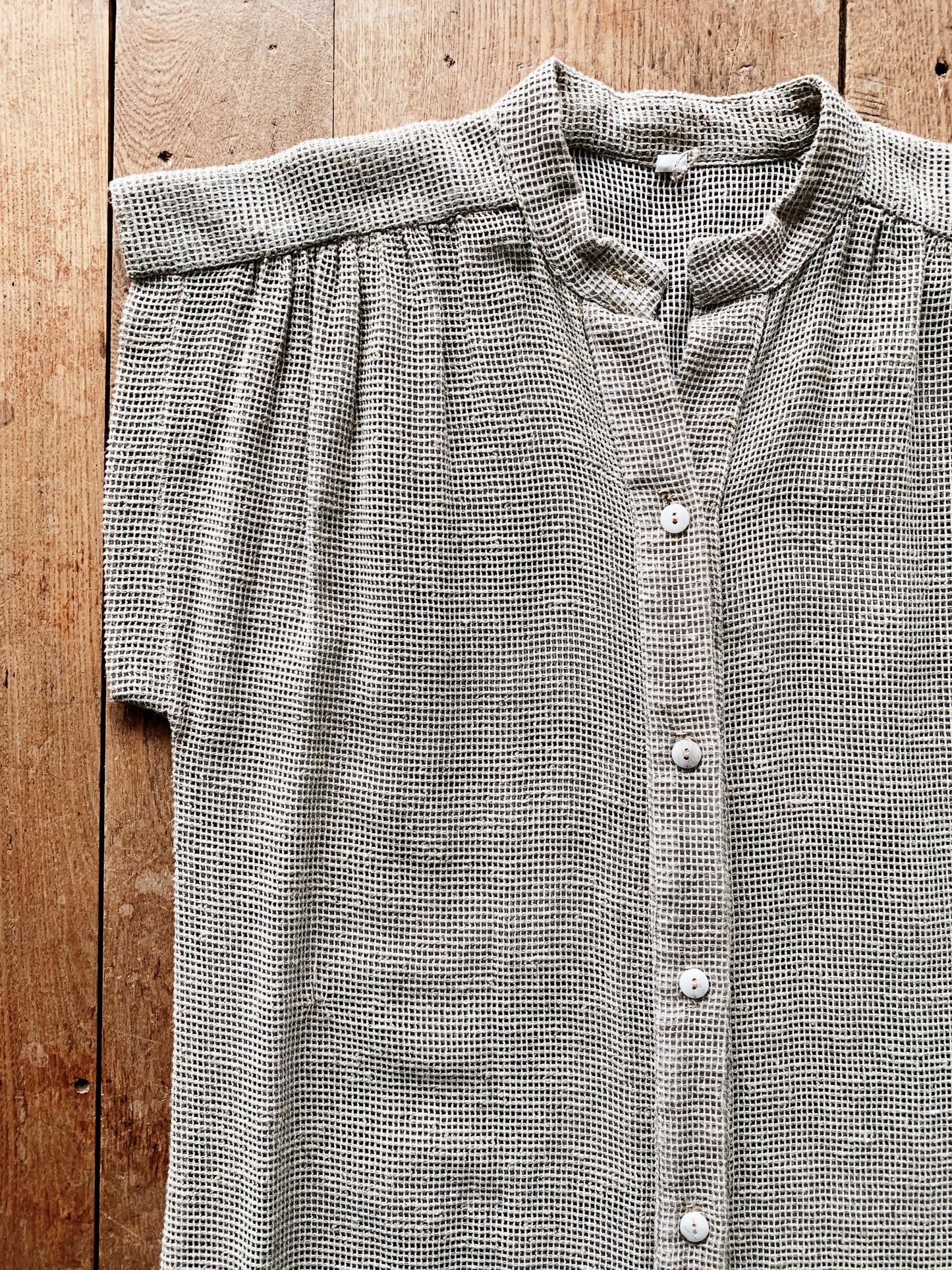 Vintage Open Weave Natural Fiber Dress