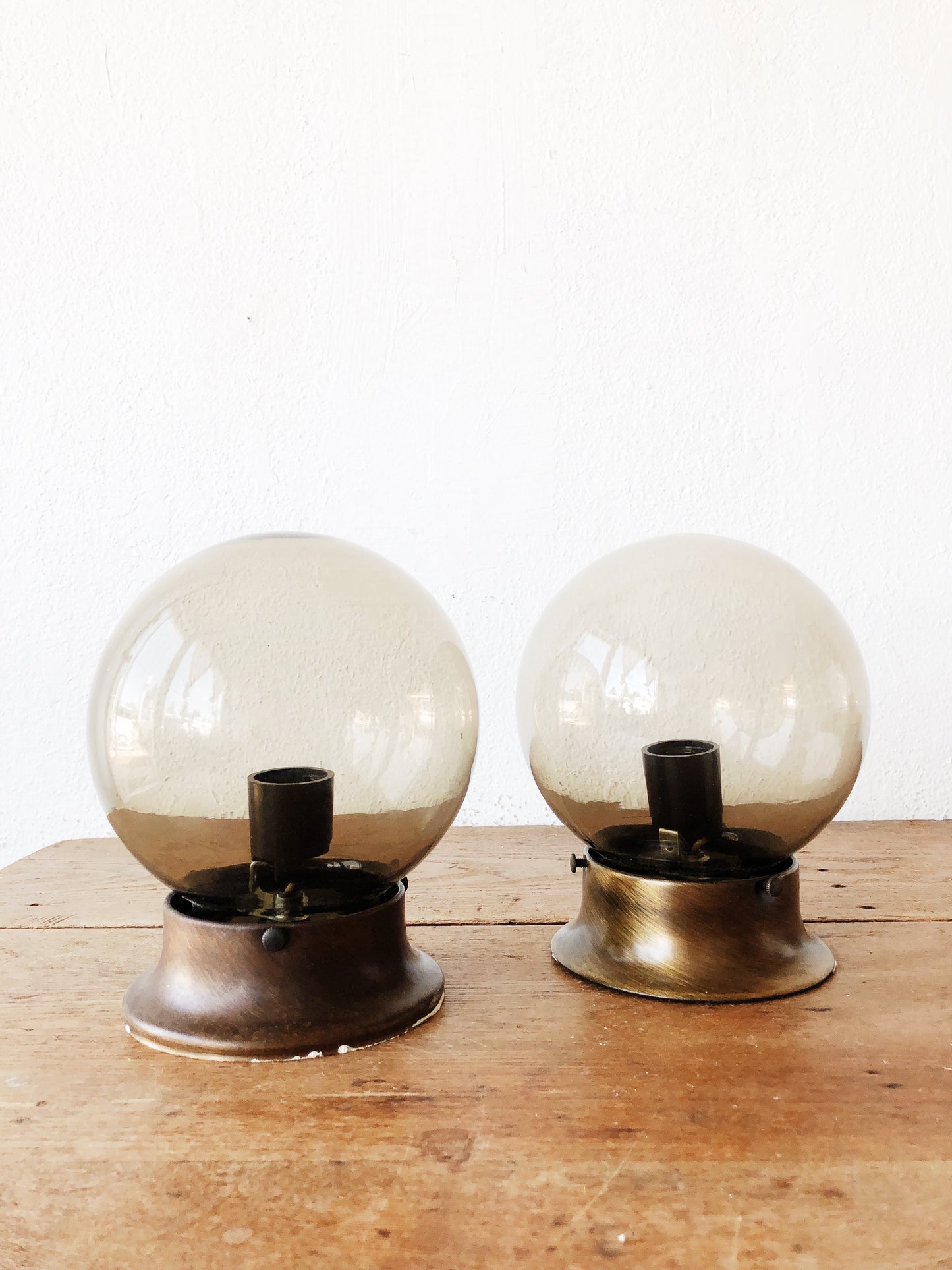 Vintage Smoked Glass Light