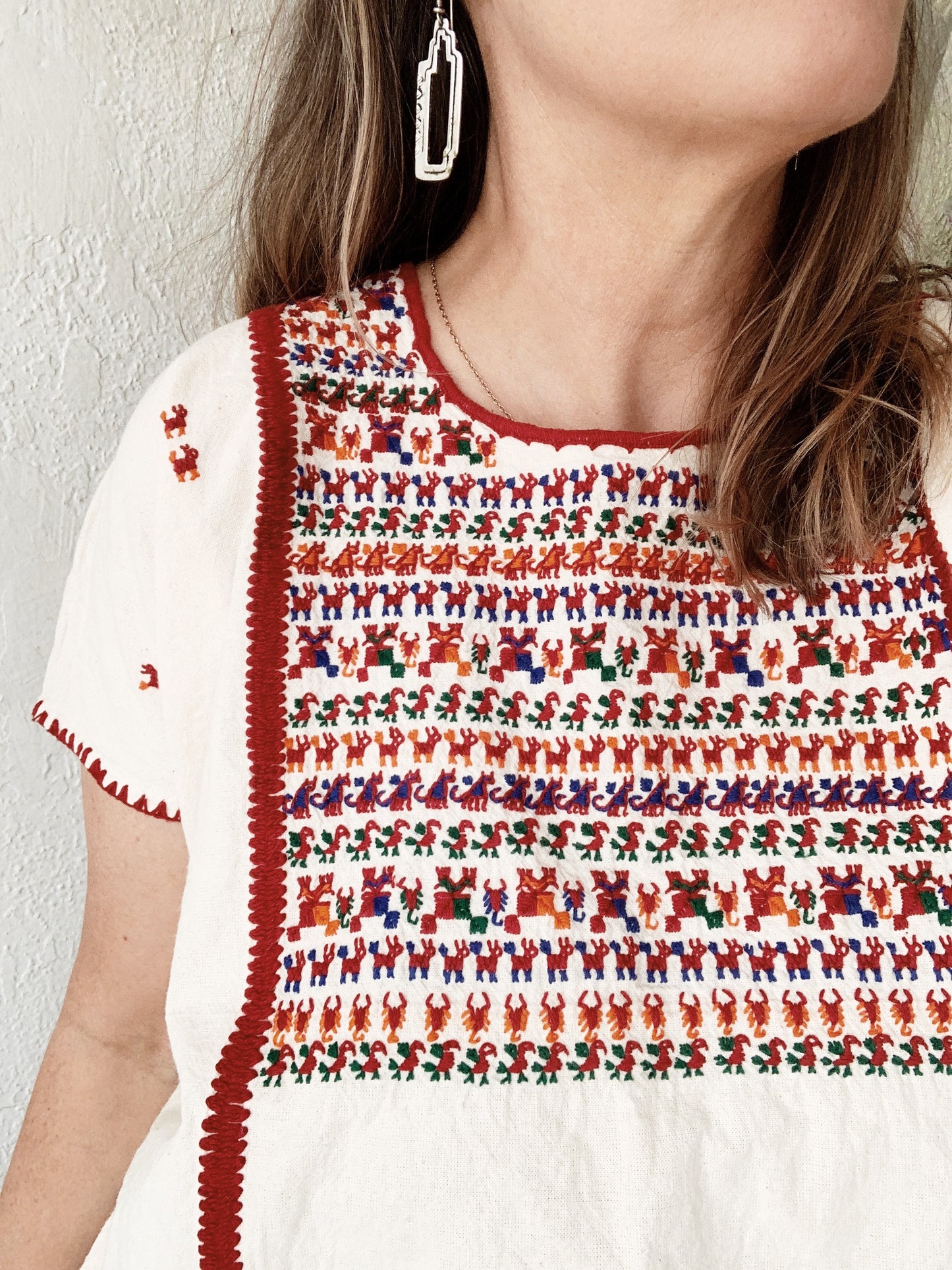 Vintage Embroidered Cotton Tunic