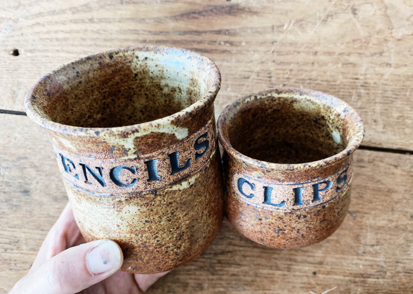 Vintage Stoneware Organizer
