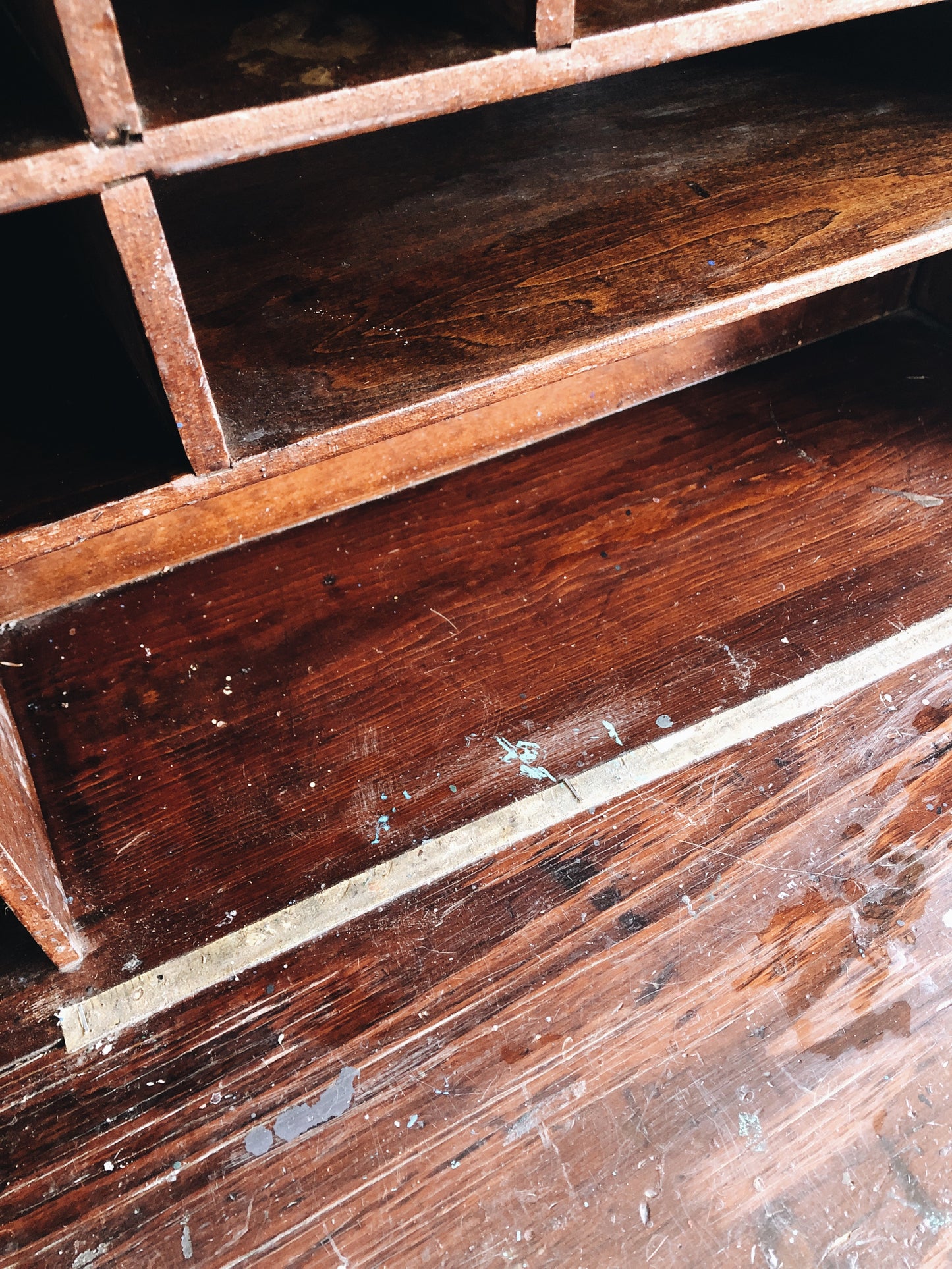 Vintage 1940s Work Table and Cubbies