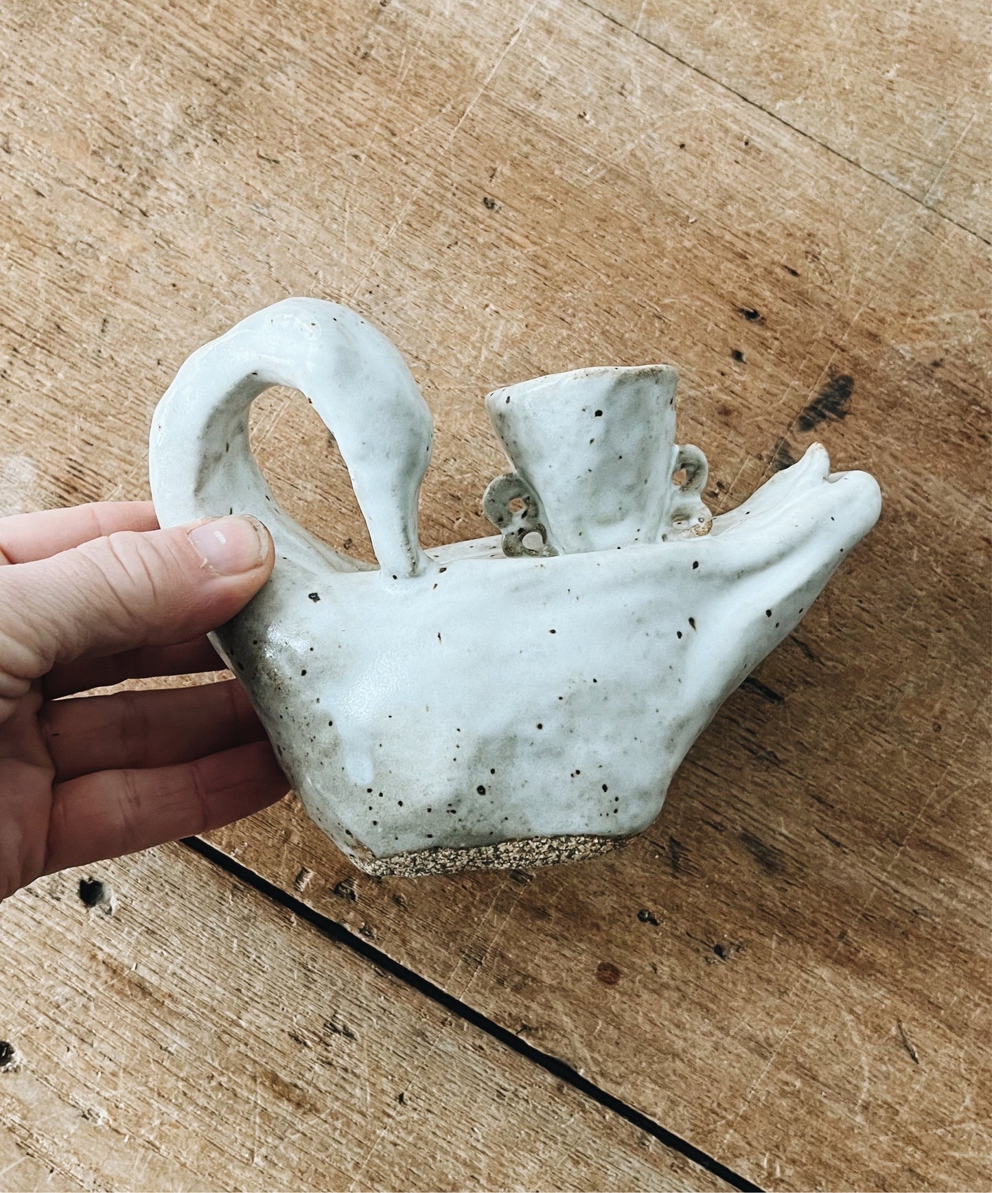 Handmade Swan Candleholder