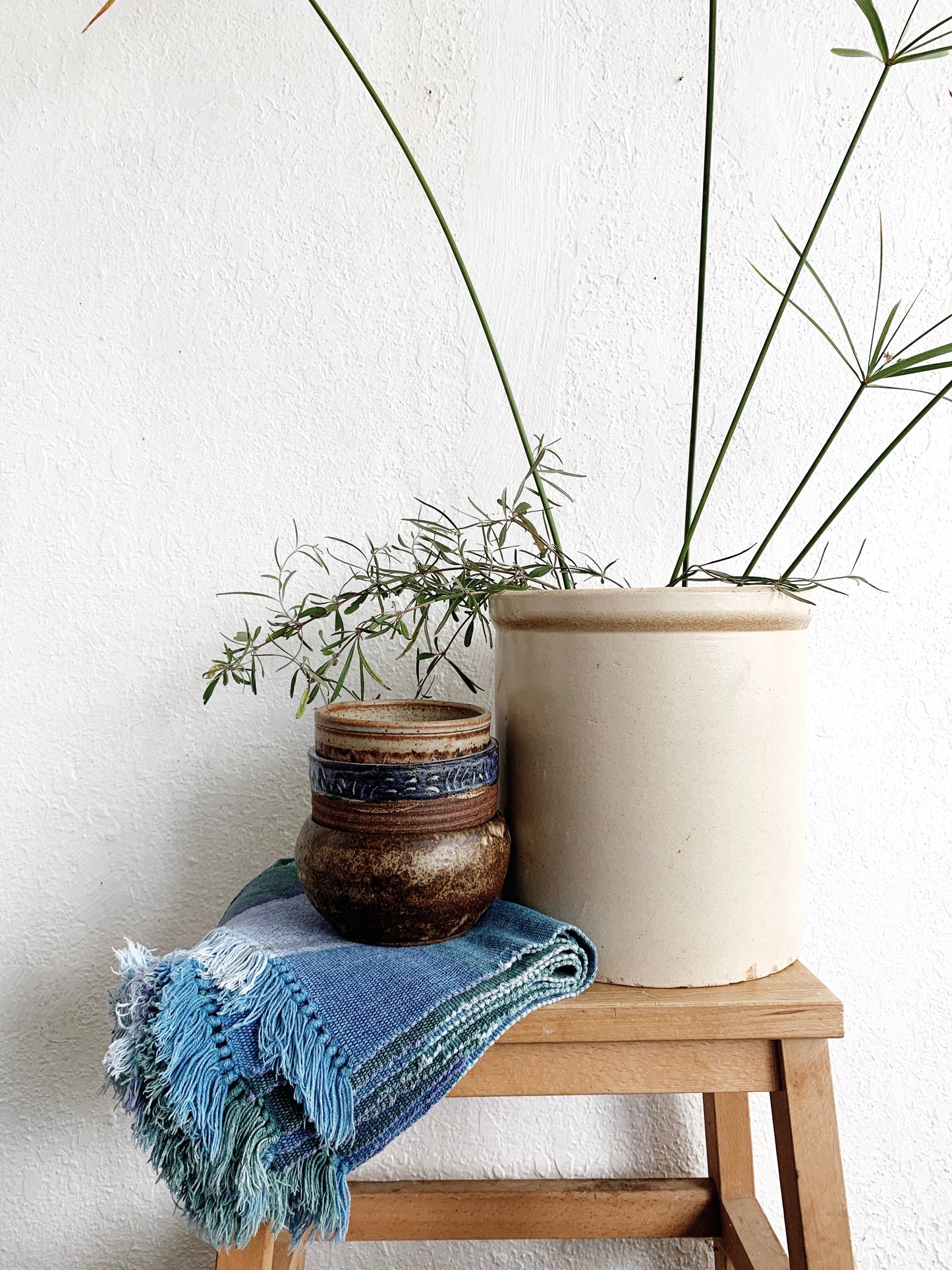 Large Vintage Salt Glaze Pottery Crock
