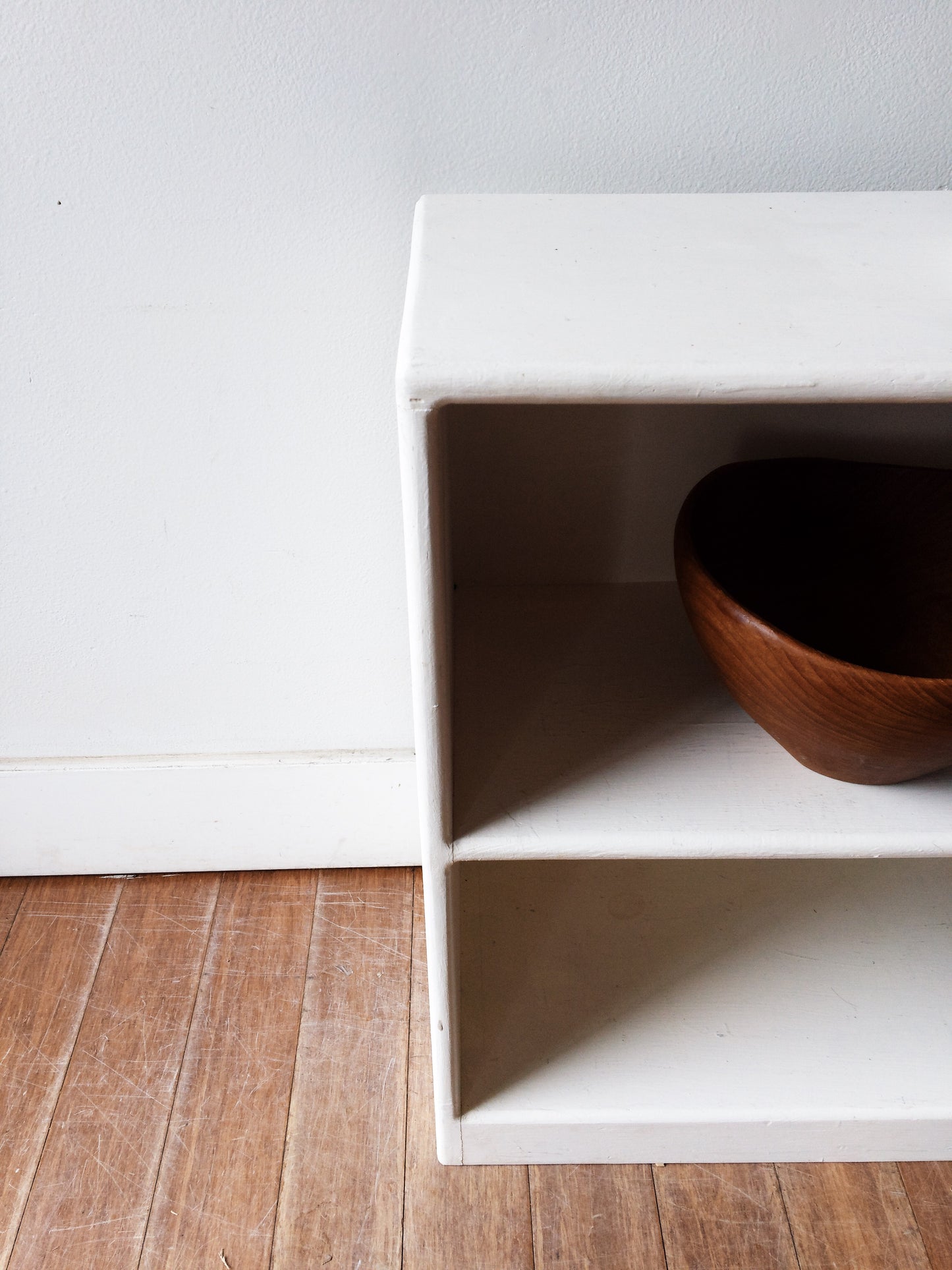 Vintage Low Wood Bookshelf