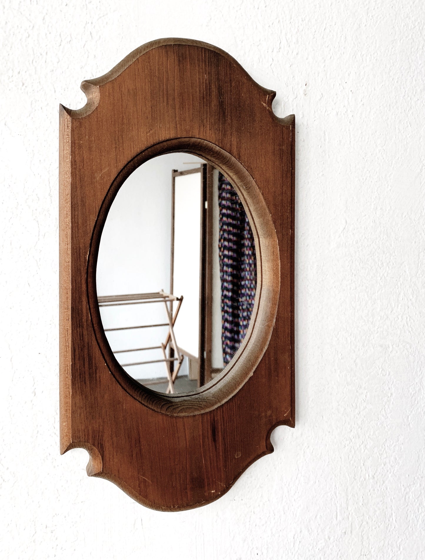 Vintage Wood Framed Mirror