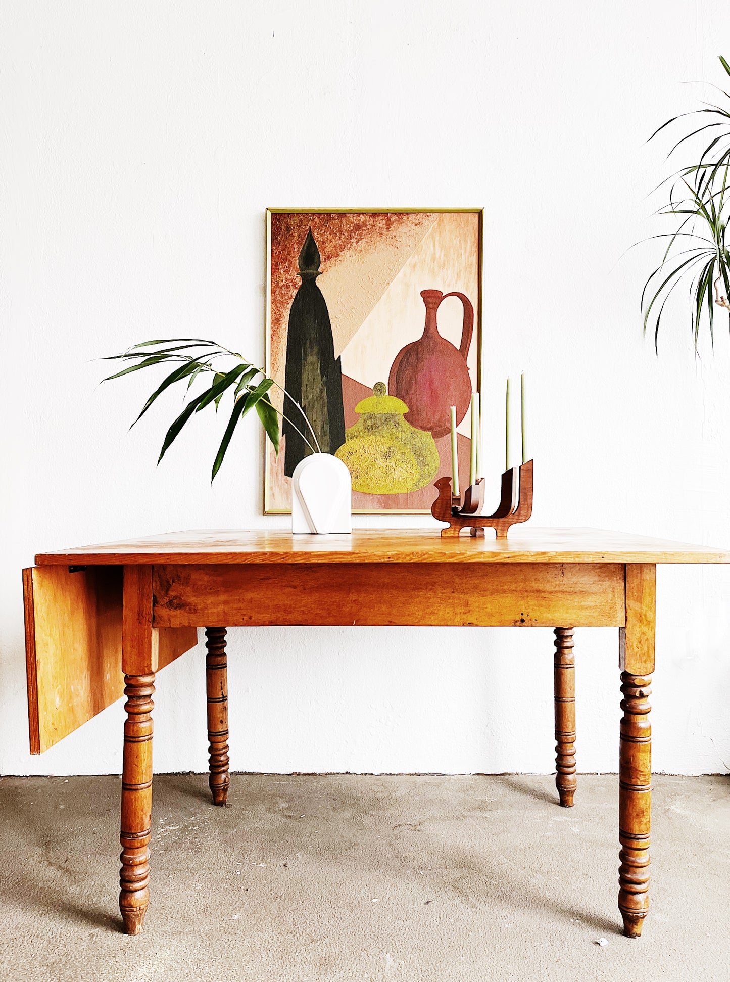 Vintage Teak Candelabra
