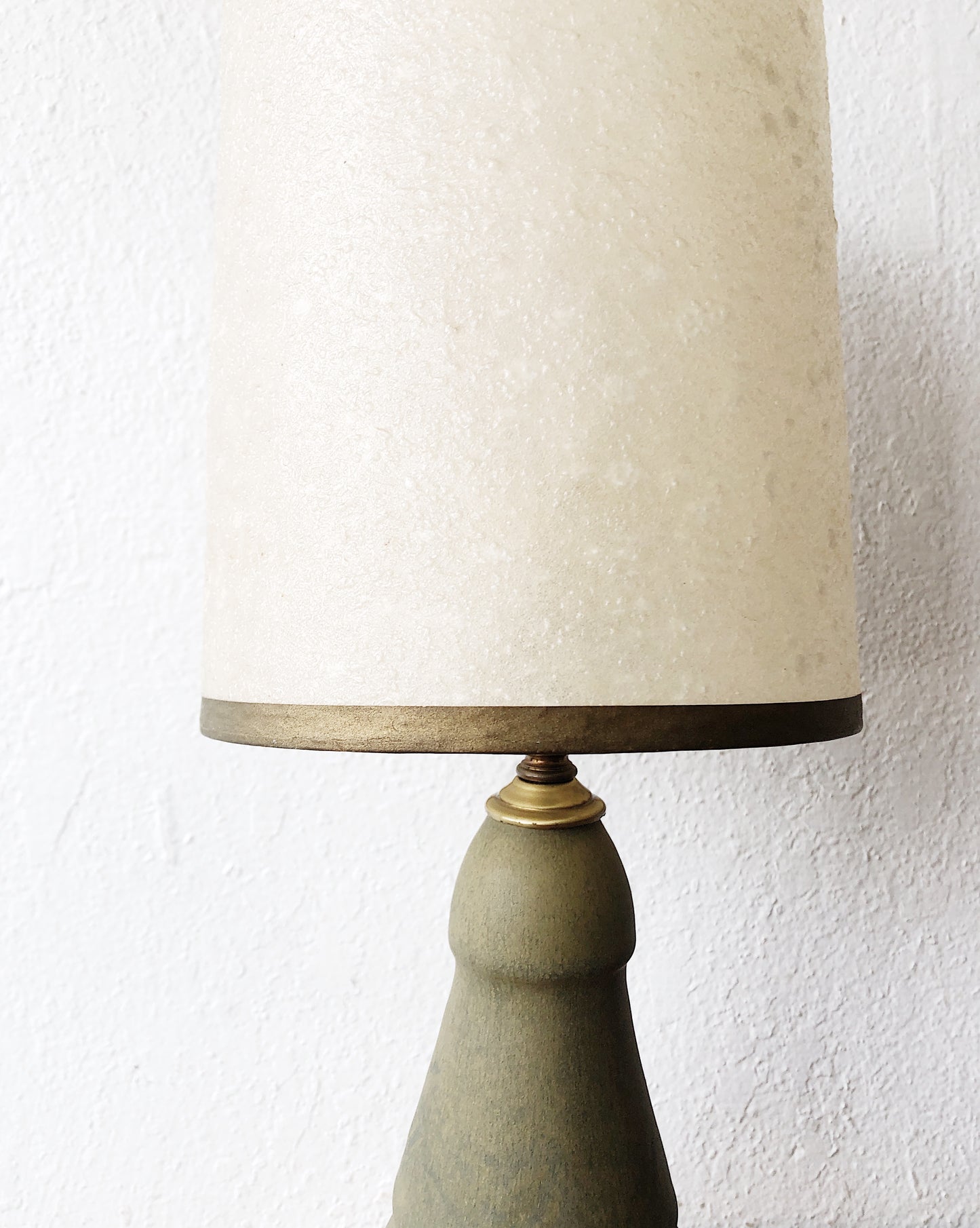 Vintage Handmade Pottery Lamp with Shade