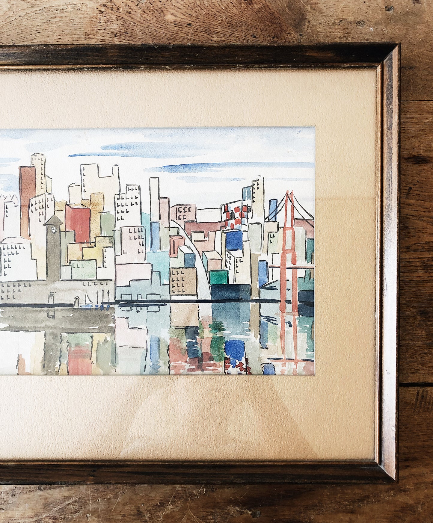 Vintage Dan LeGear San Francisco Watercolor