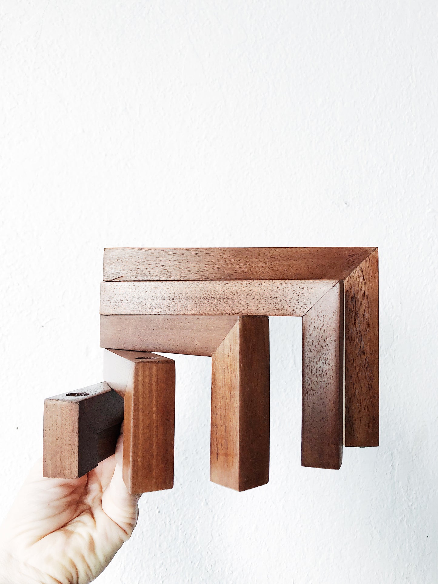 Vintage Walnut Tree Candelabra