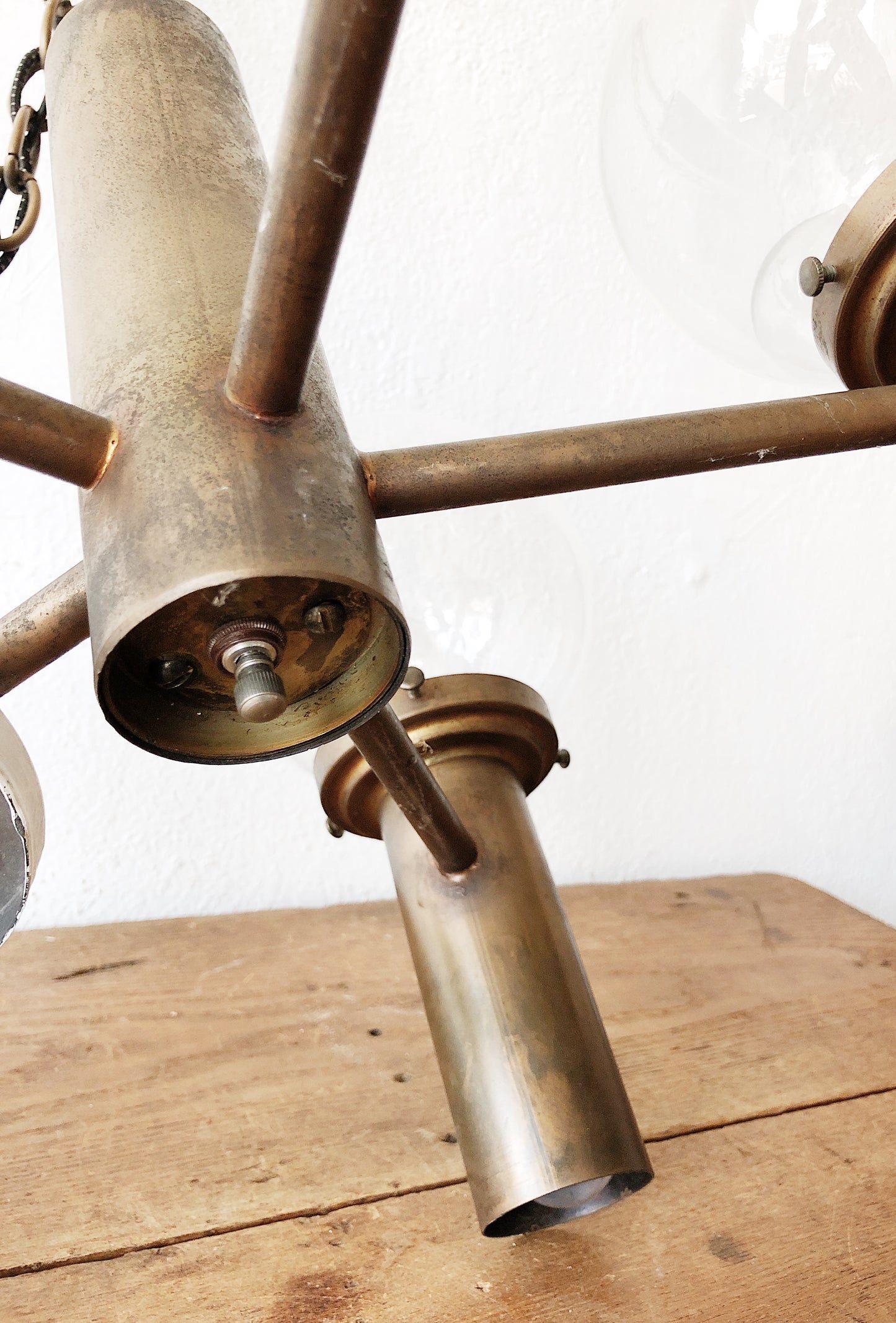 ON HOLD - MCM Robert Long Gunmetal Chandelier