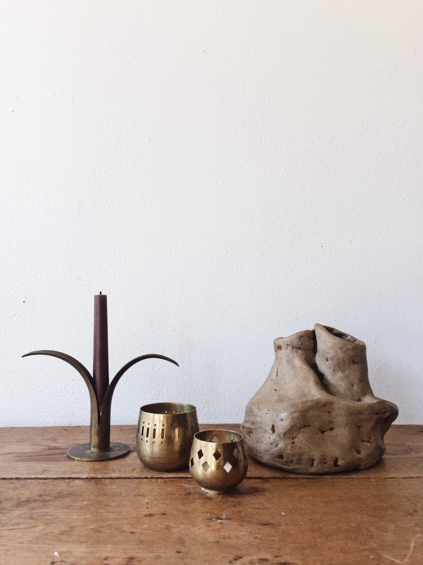 Handmade Double Ceramic Sculptural Vase