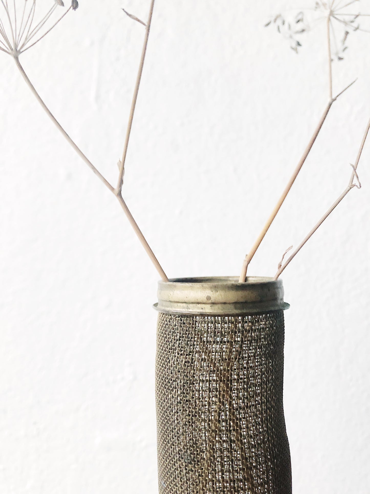 Vintage Copper Mesh Vase
