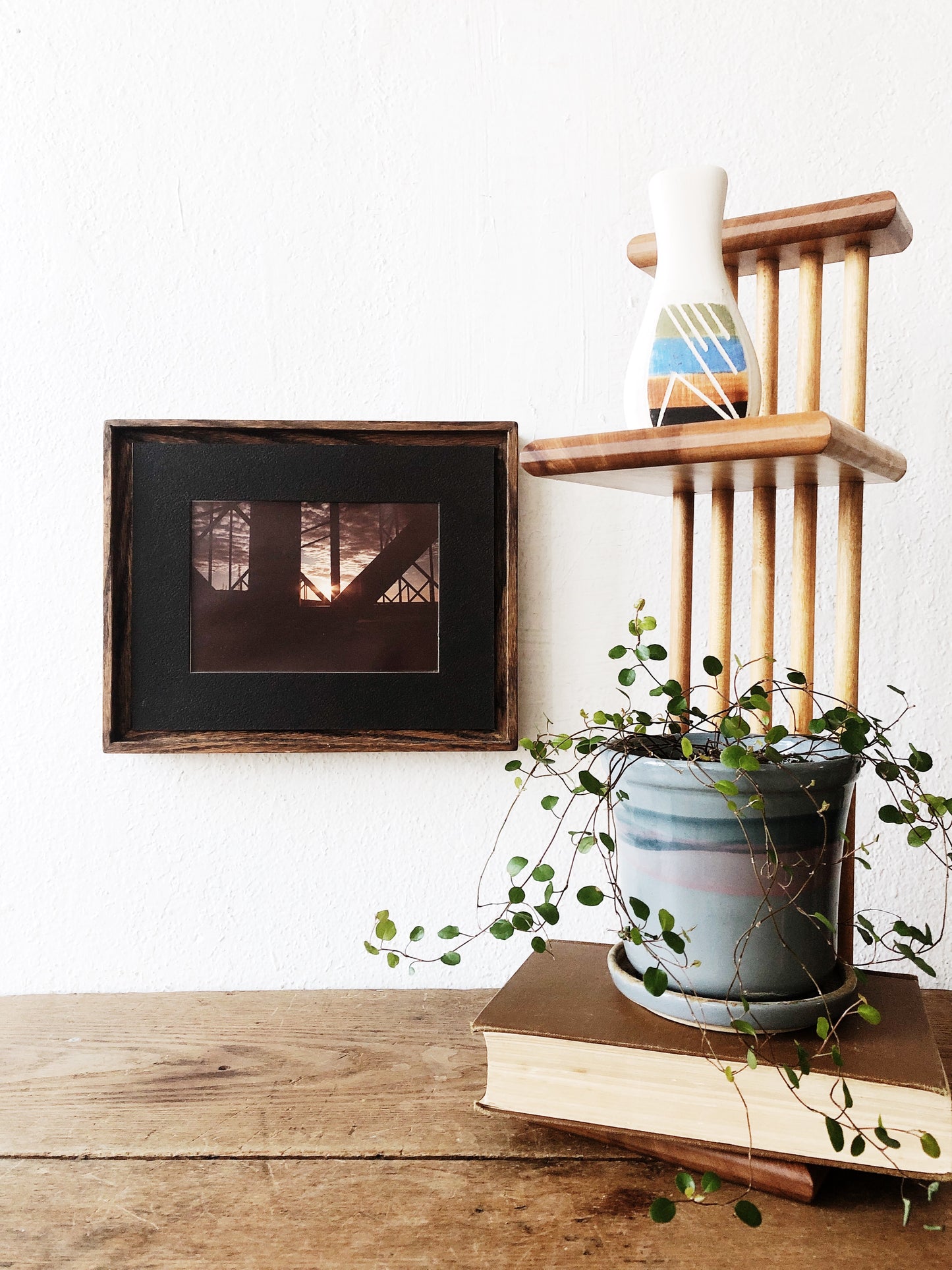 Vintage Expanding Book Rack or Shelf