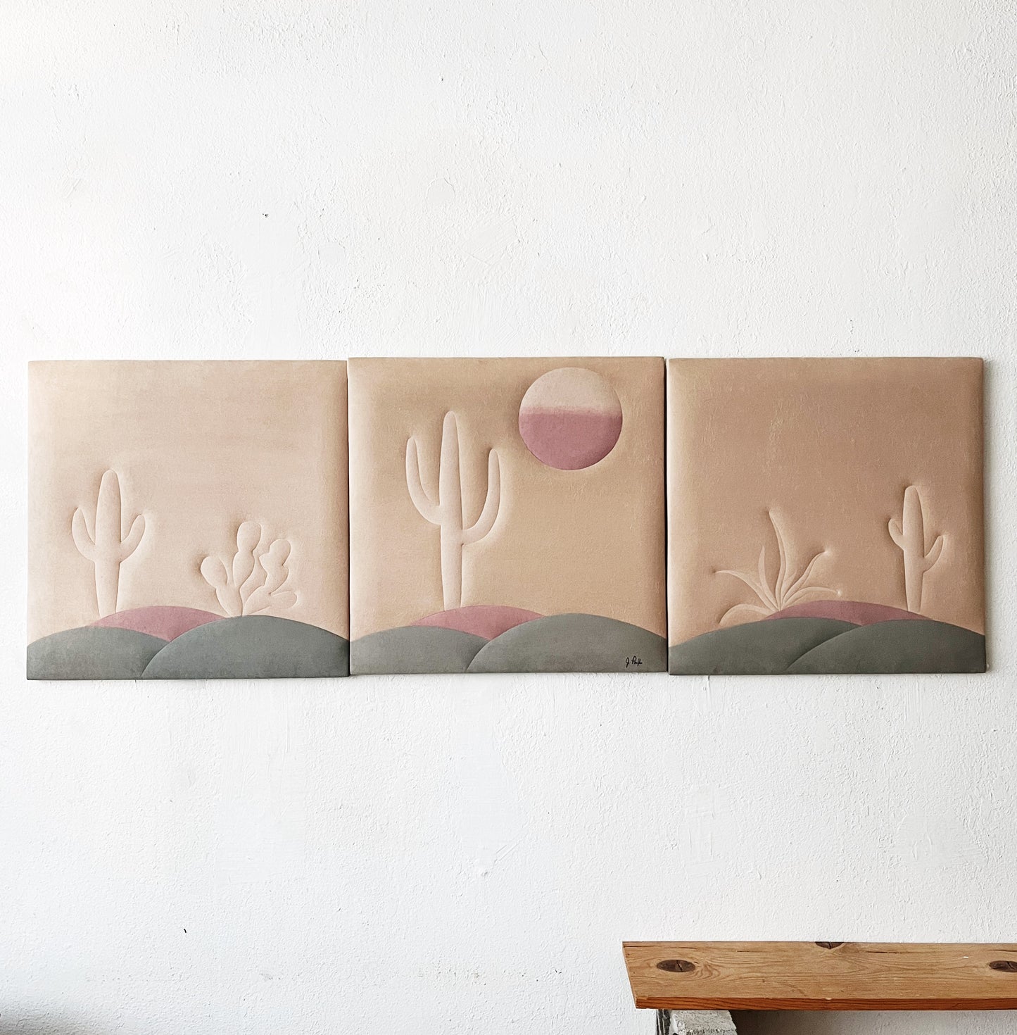 Vintage UltraSuede Trapunto Panel
