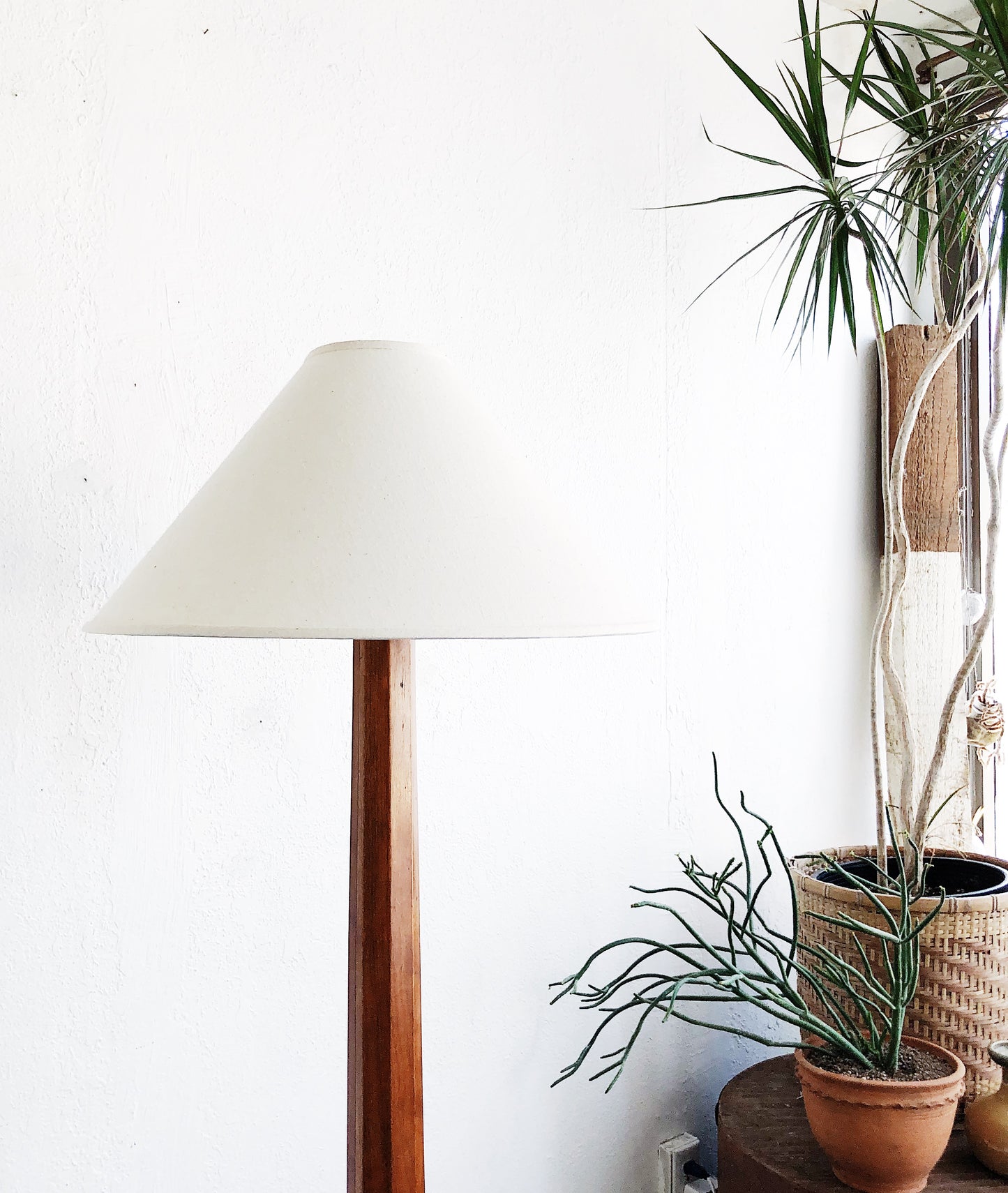 Vintage Handmade Floor Lamp and Shade