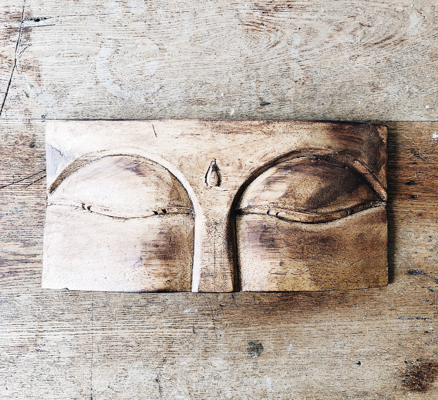 Vintage Buddha Eyes Carving