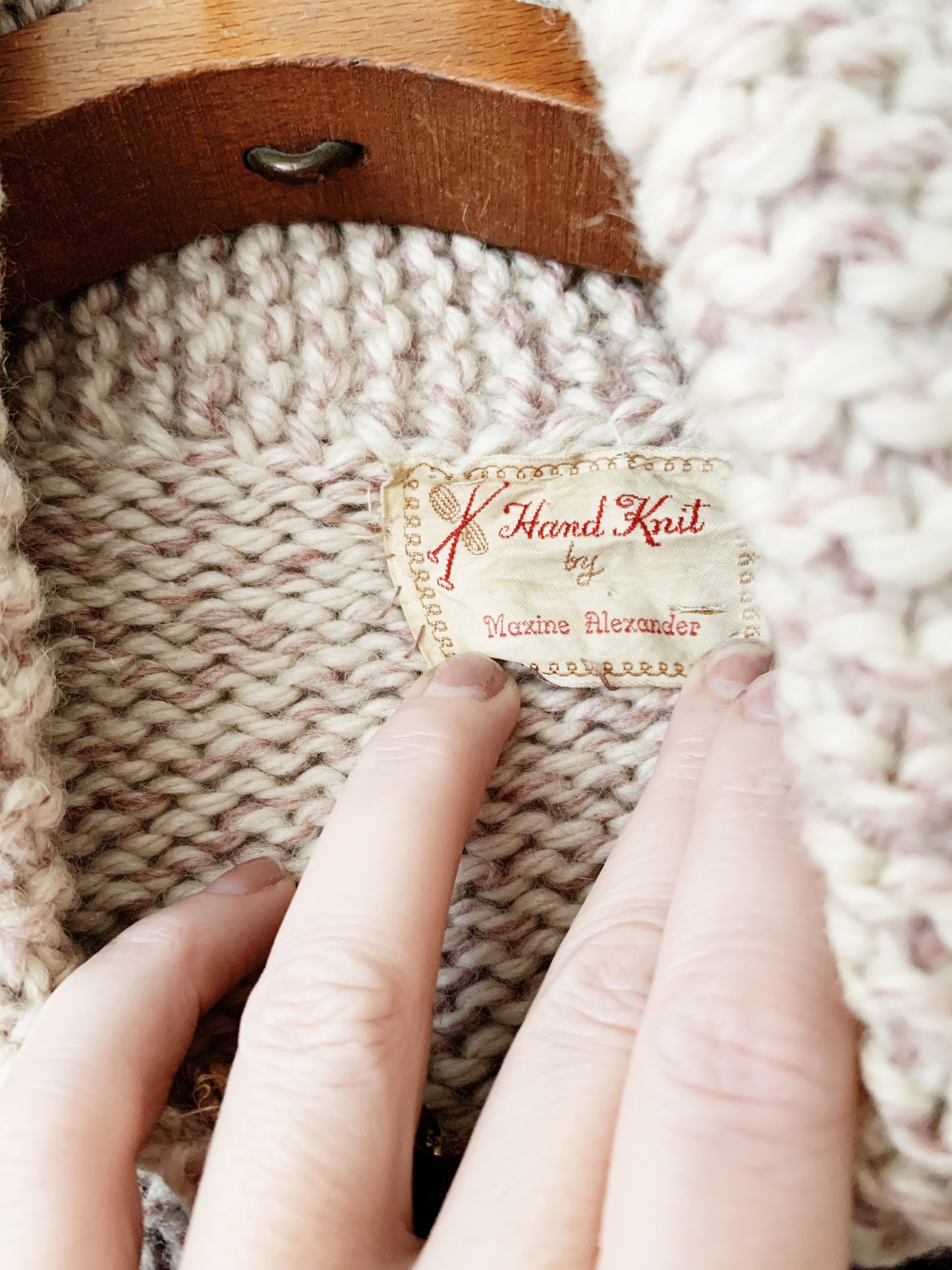 Vintage Hand Knit Cowichan Style Sweater