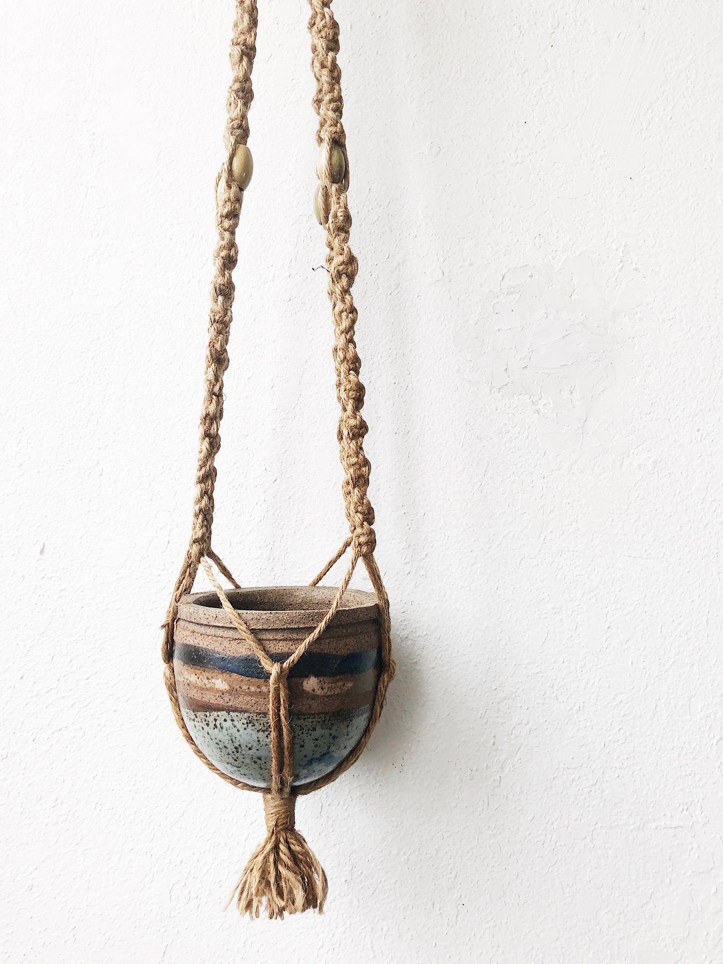 Handmade Ceramic Planter and Hanger