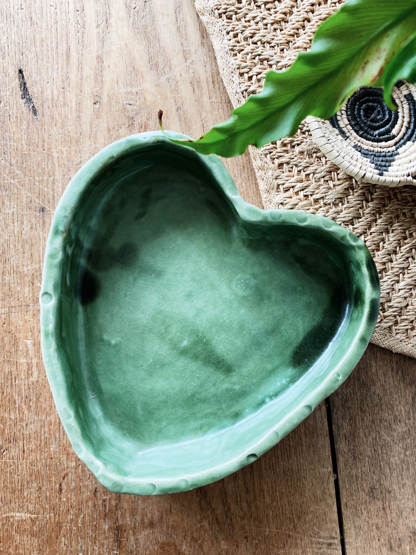 Handmade Heart Pottery Dish