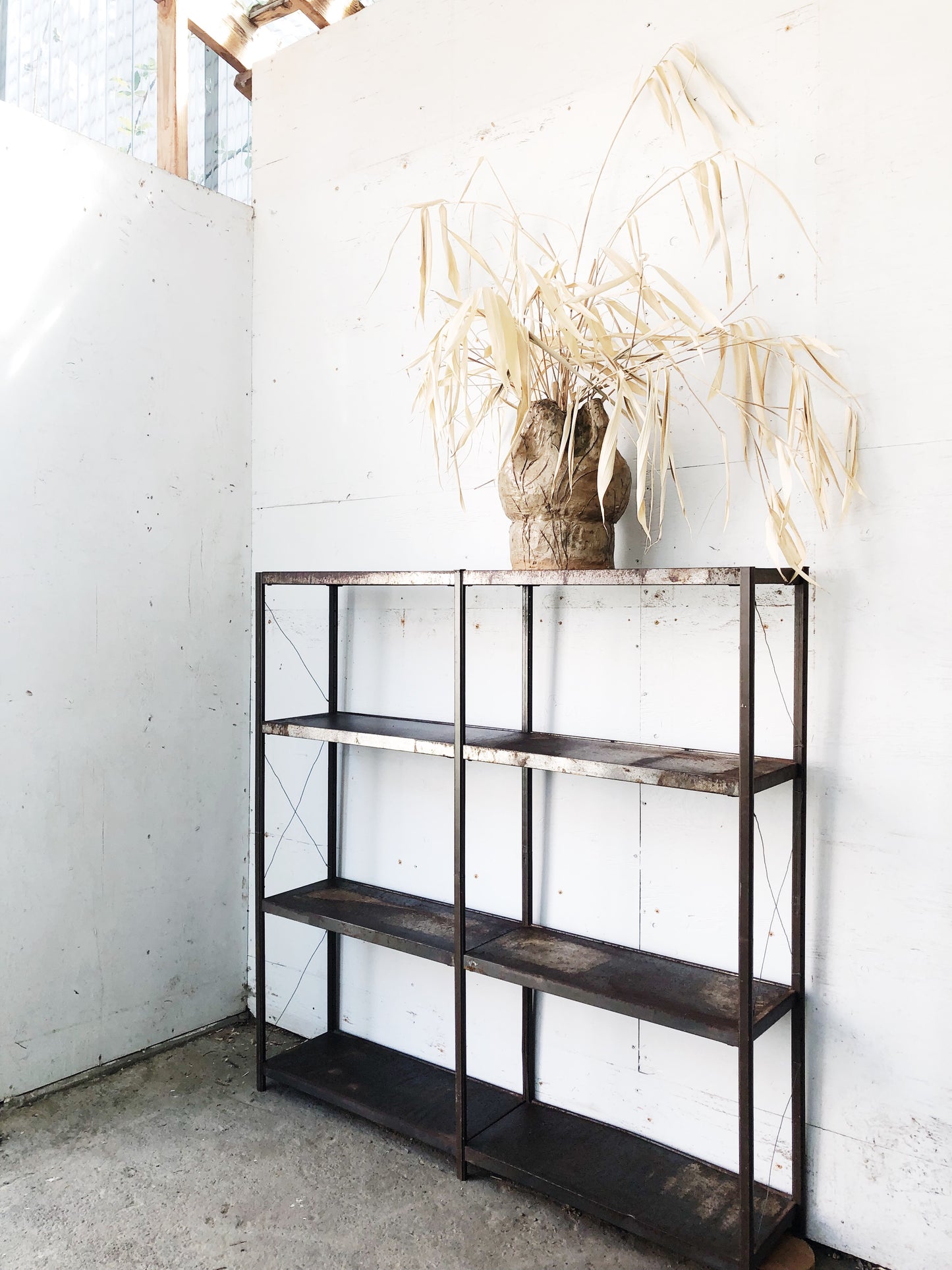 Vintage Industrial Metal Shelf