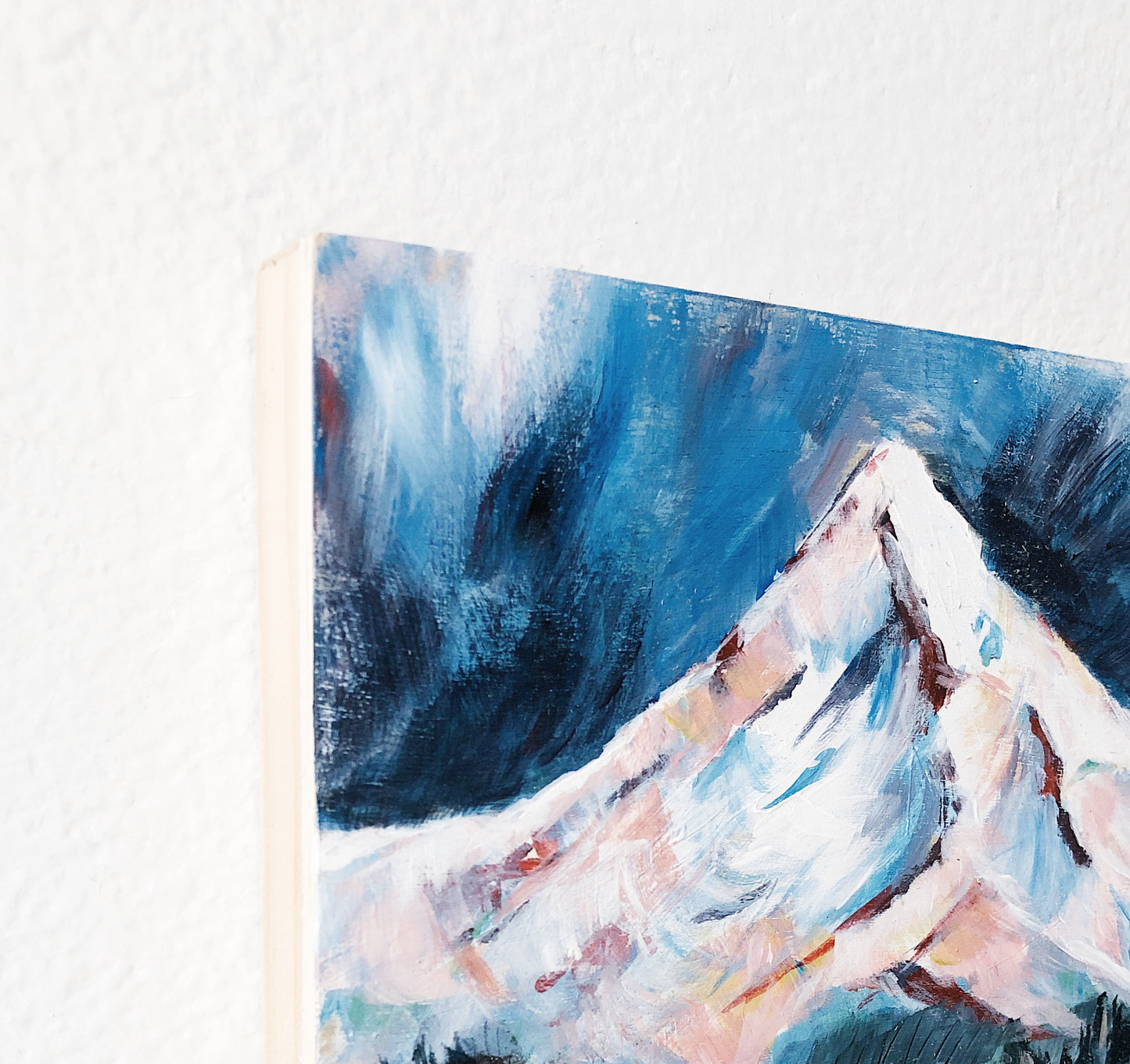 Mini Pink Tipped Mountain Painting
