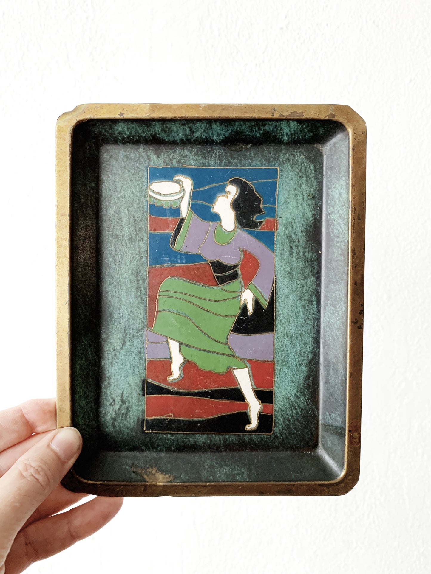 Vintage Brass Art Tray