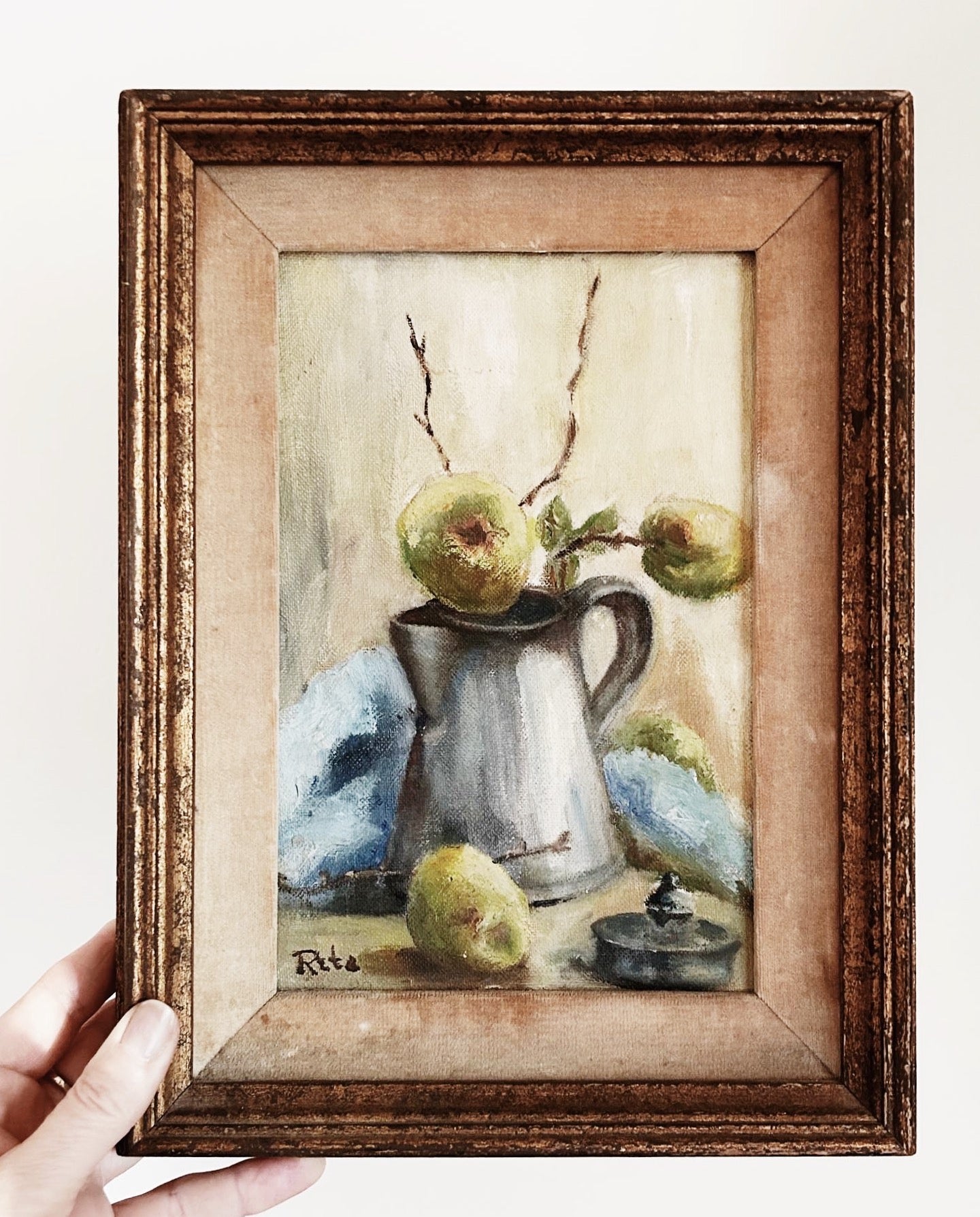 Antique Oil StillLife Painting