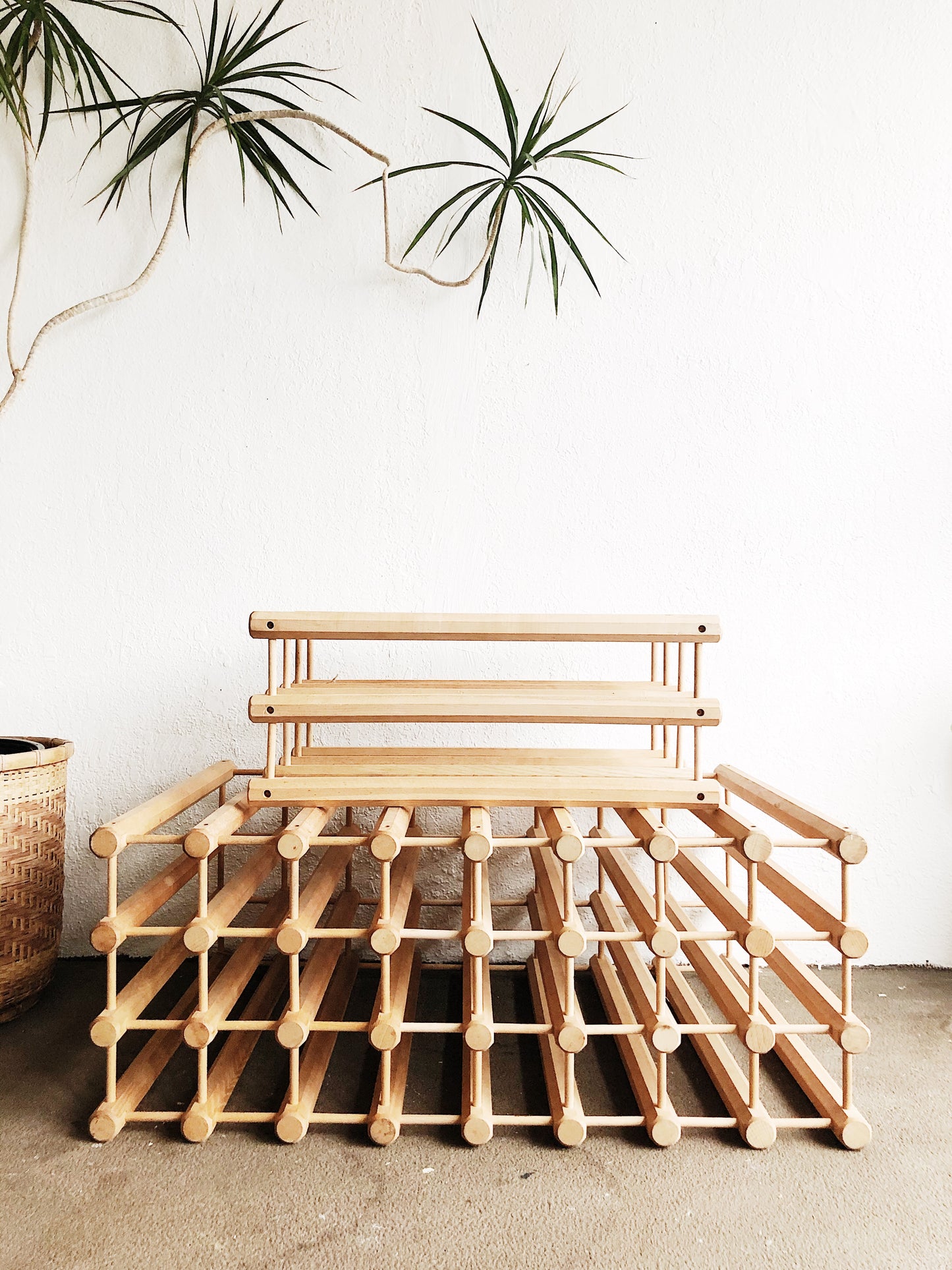 Handmade Natural Ash Modular Wine Rack