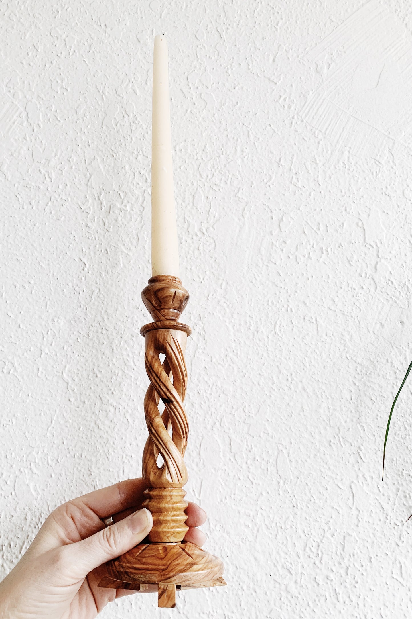 Vintage Wood Candle Holders