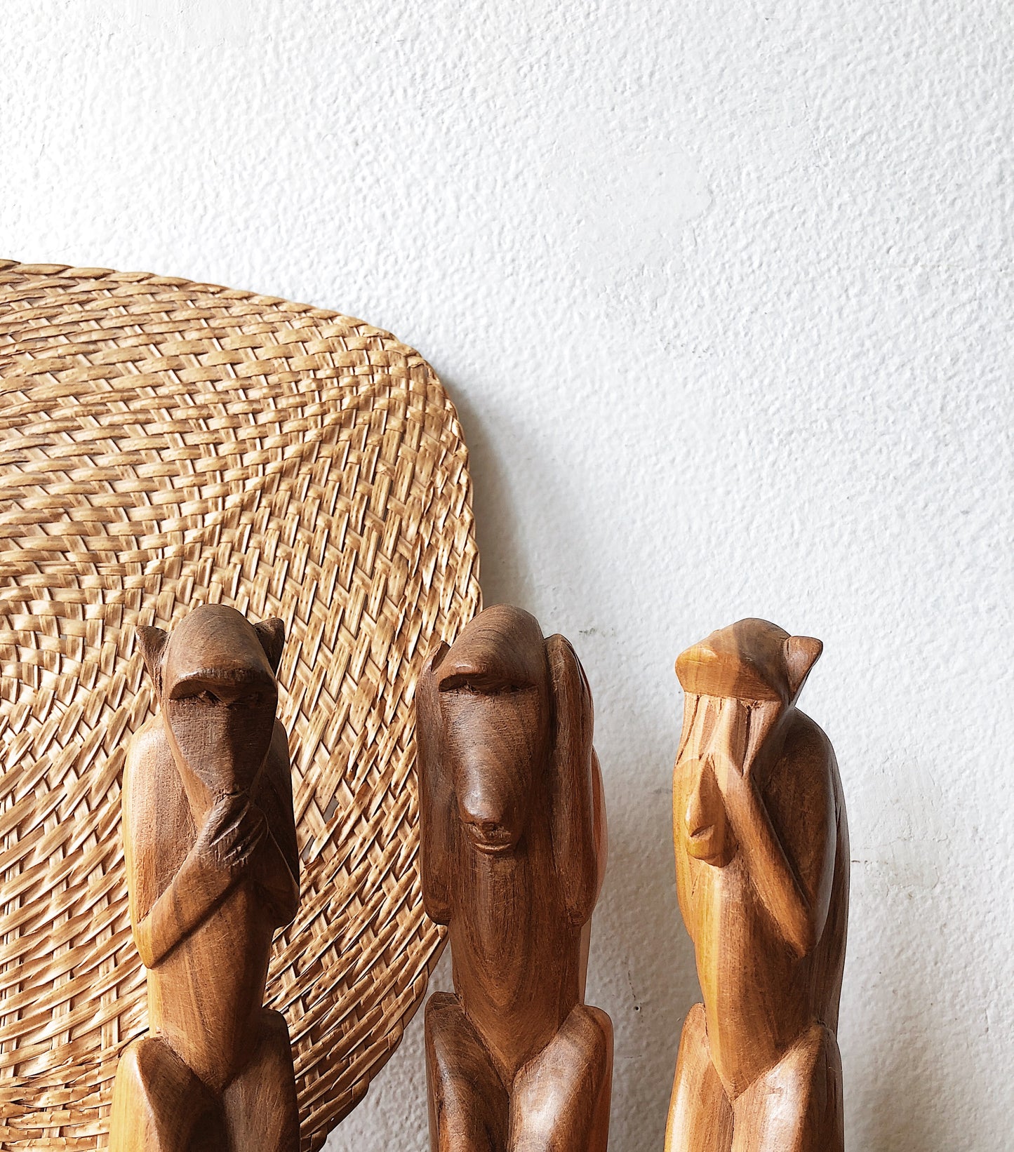 Hear No Evil Wood Figures