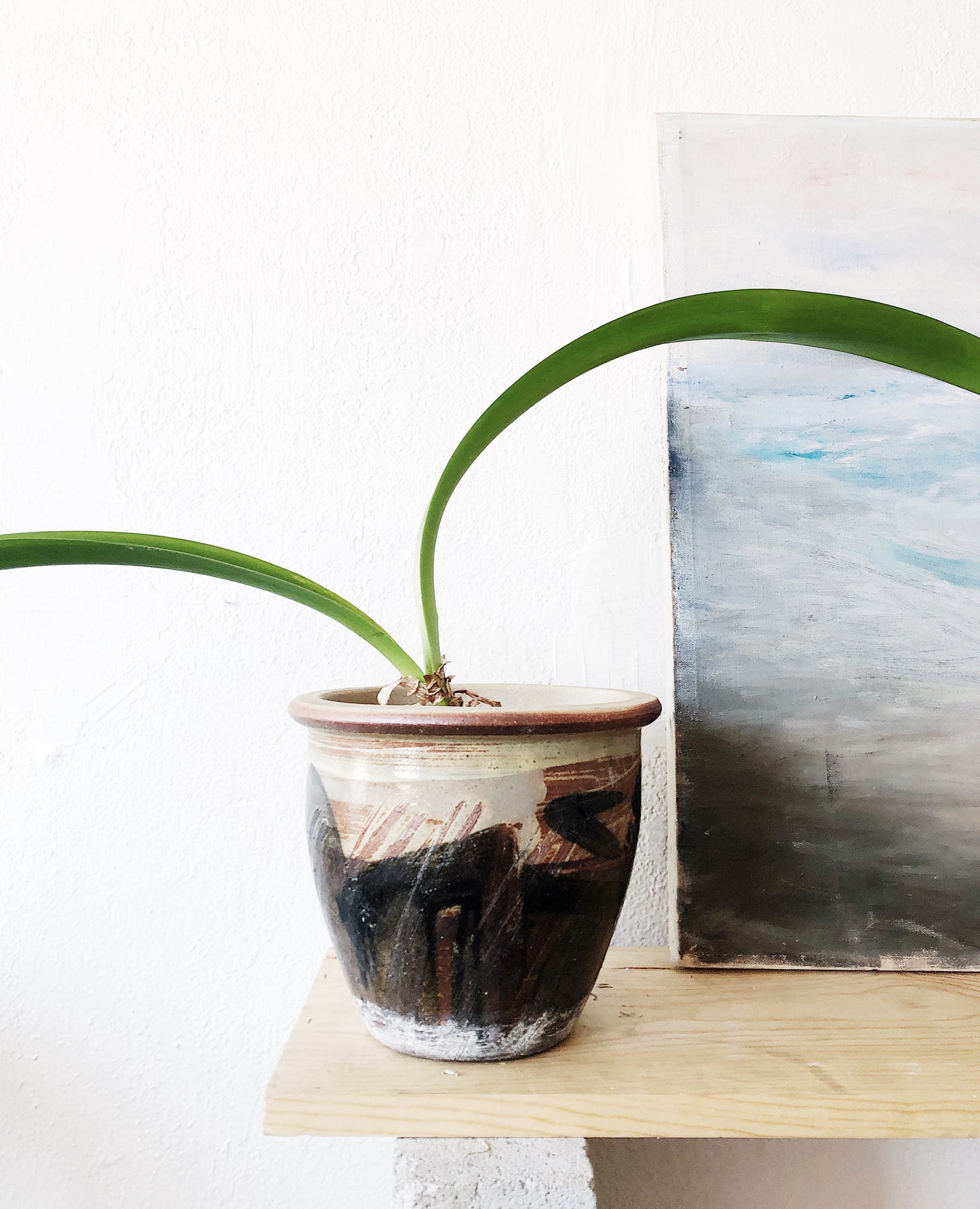 Vintage Handmade Ceramic Pot with Drainage