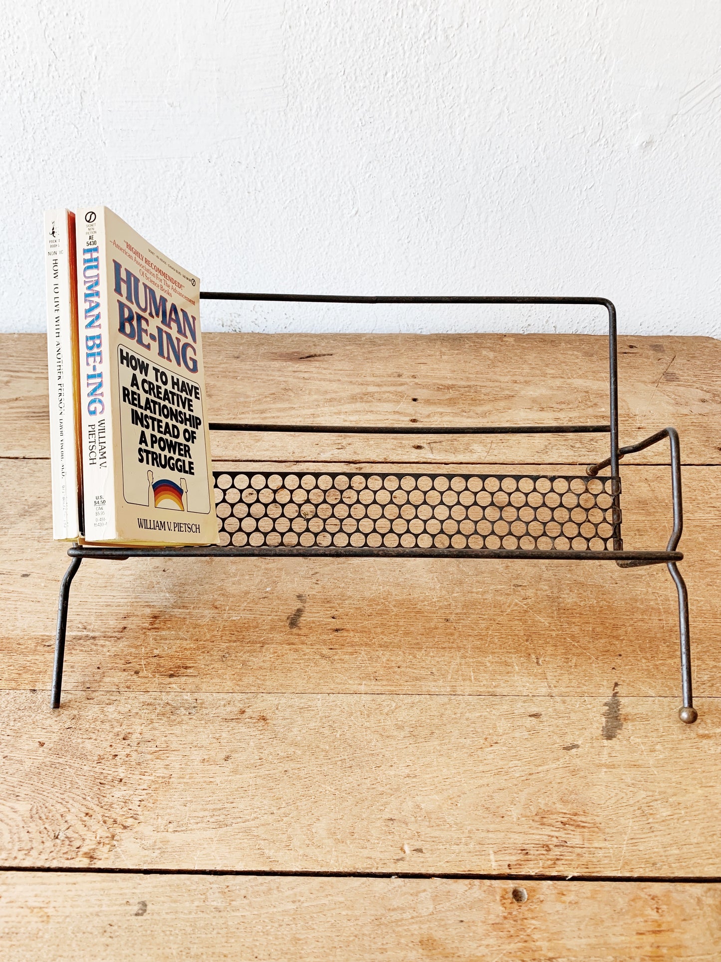 Mid Century Tabletop Book Rack