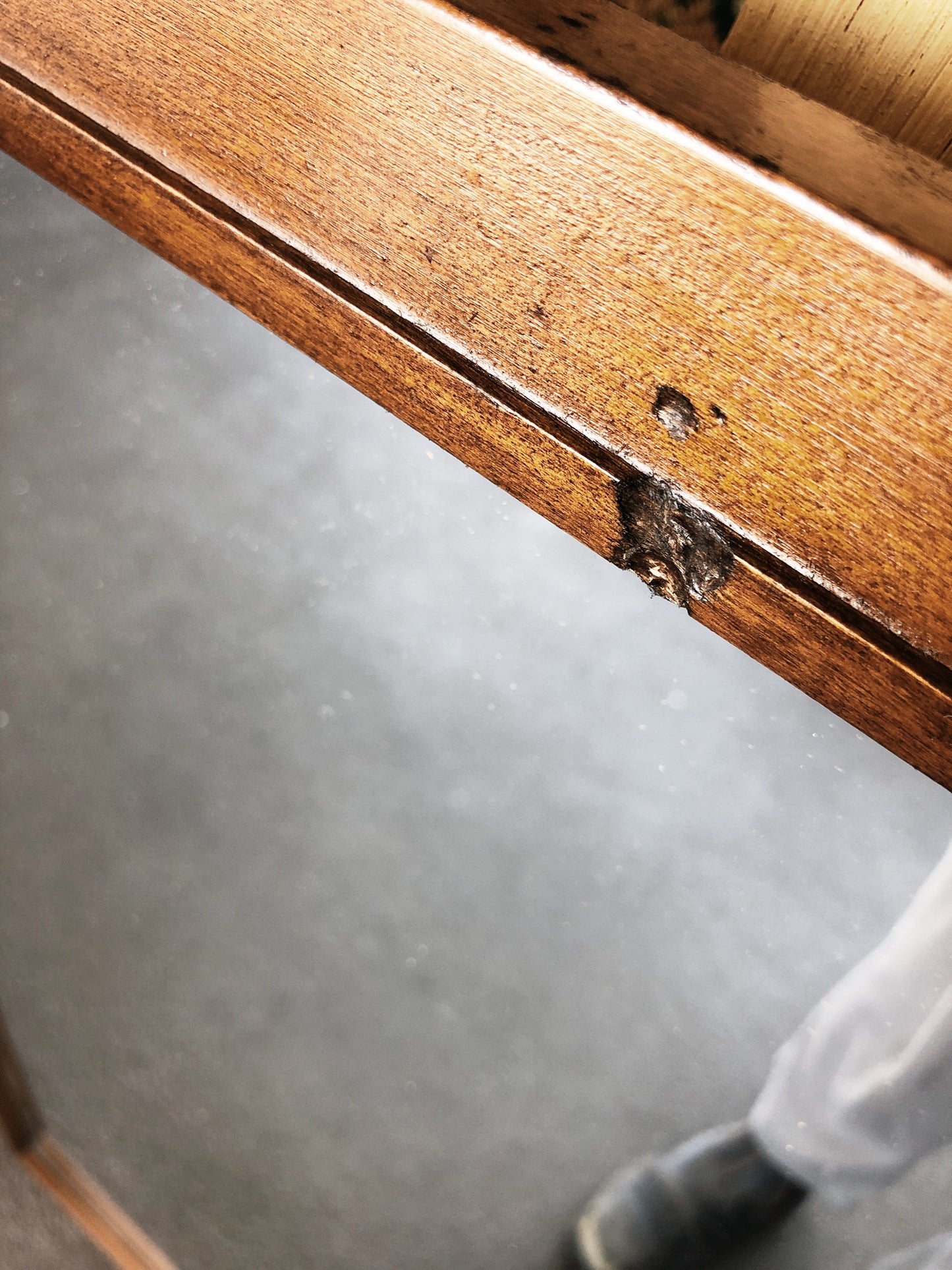 Large Walnut Mid Century Mirror