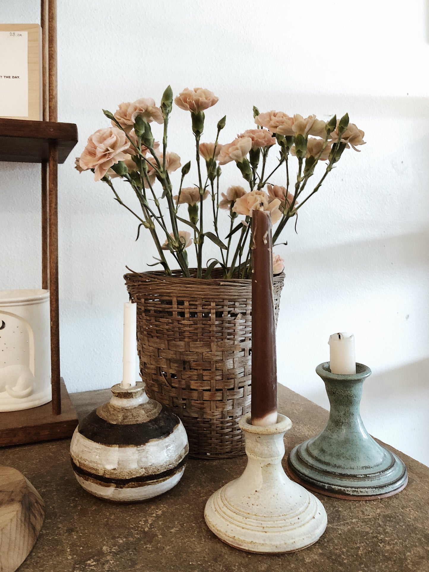 Vintage Candle Holder Pair