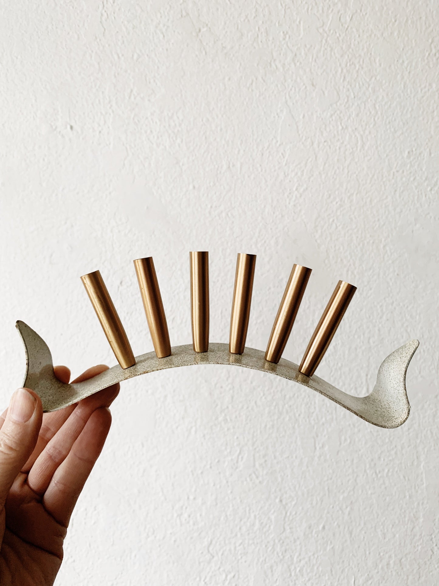 Mid Century Candelabra with Danish Tapers