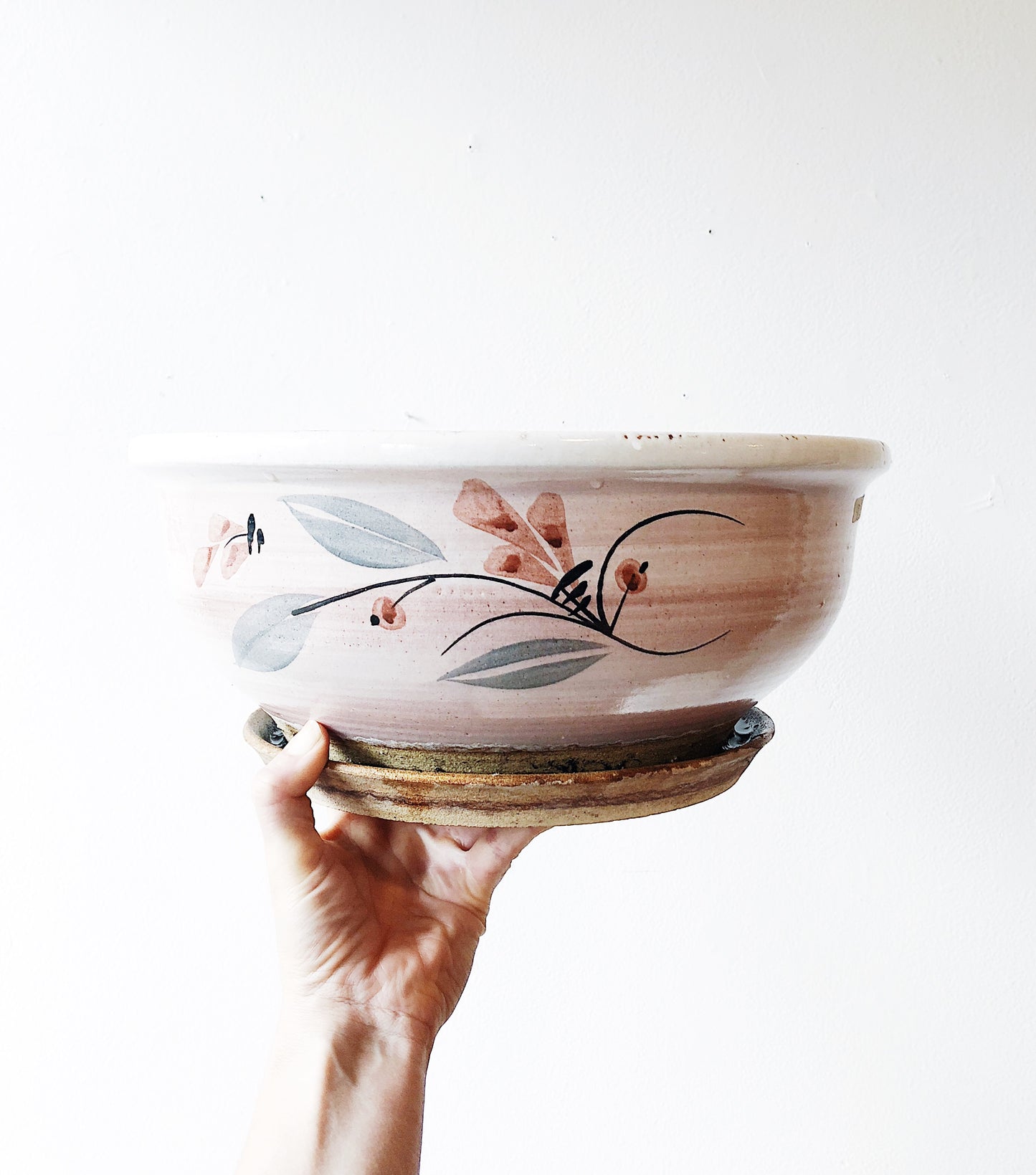 Vintage Ceramic Saucer Planter