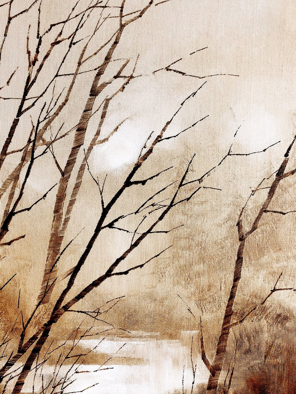 Vintage ‘Golden Woodland’ Painting