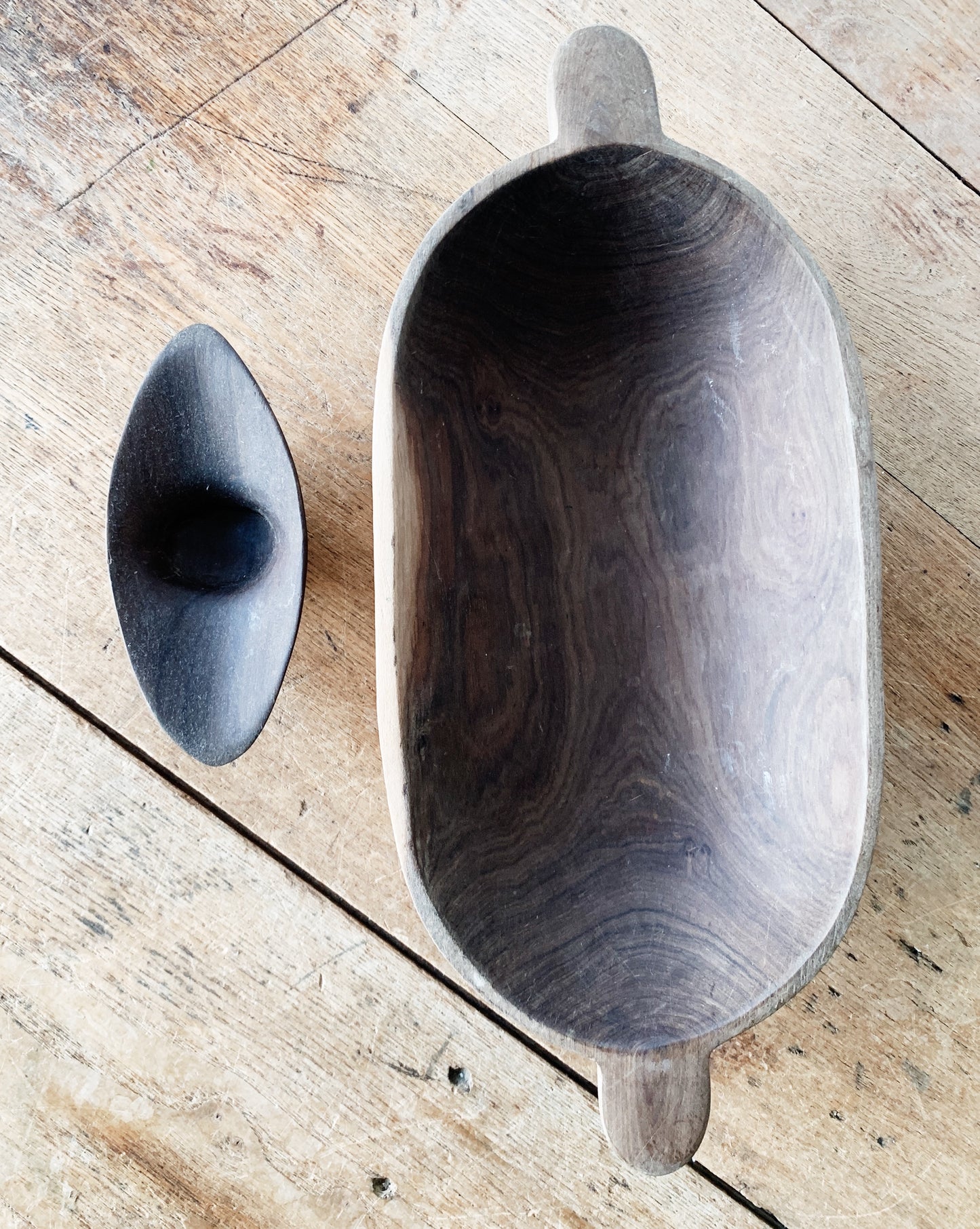 Natural Carved Wood Bowl