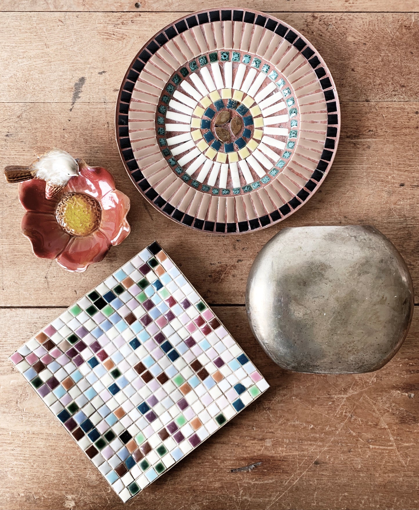 Vintage Mosaic Tile Dish