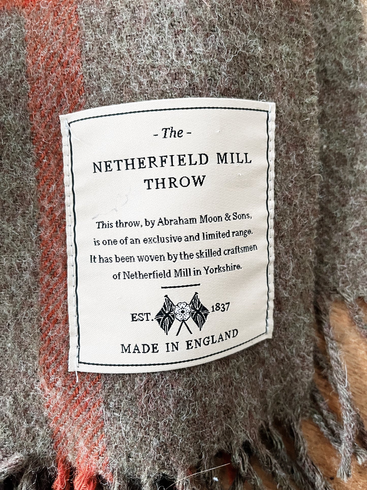 Netherfield Wool Windowpane Blanket